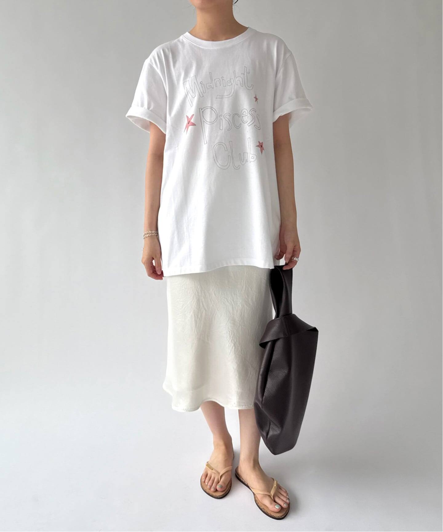 EDIT. FOR LULU PISCESS パイシス　カットソー PISCESS/パイシス】 Handwriting Oversized T-shirt（Tシャツ