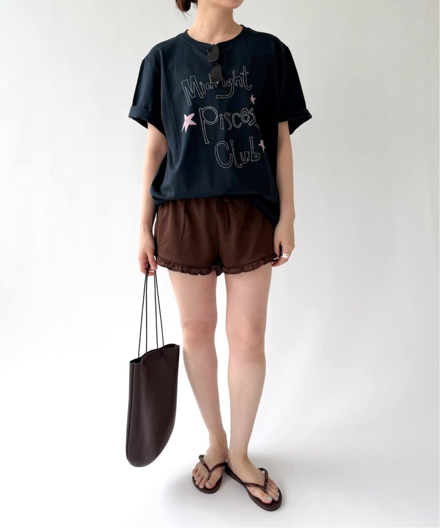 PISCESS/パイシス】 Handwriting Oversized T-shirt（Tシャツ