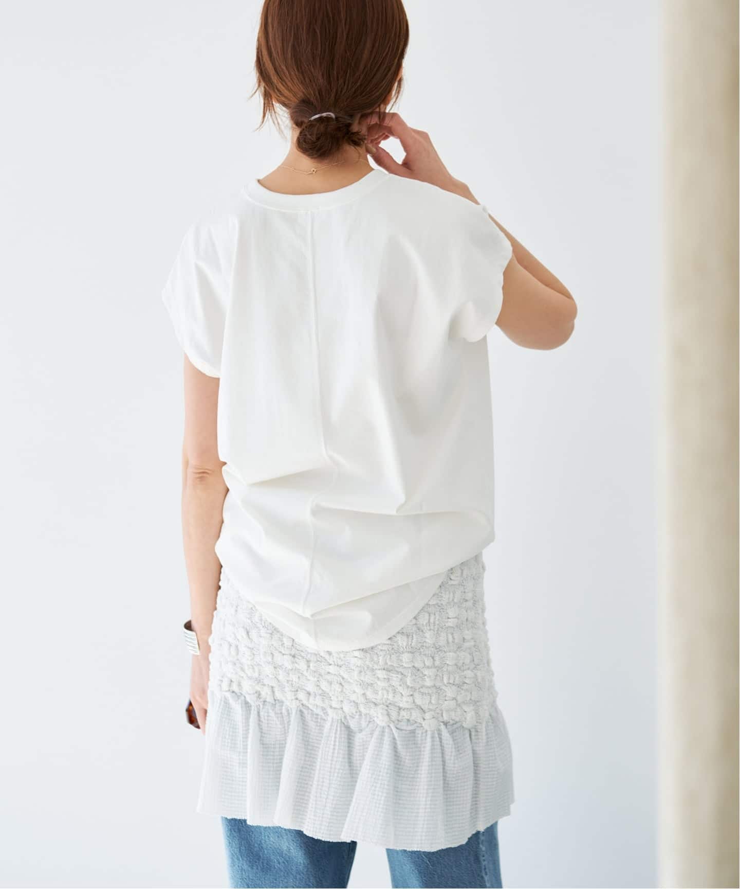IENA・ラウンドテールプルオーバー・ホワイト 新色あり/追加8》ラウンドテールプルオーバー（Tシャツ／カットソー