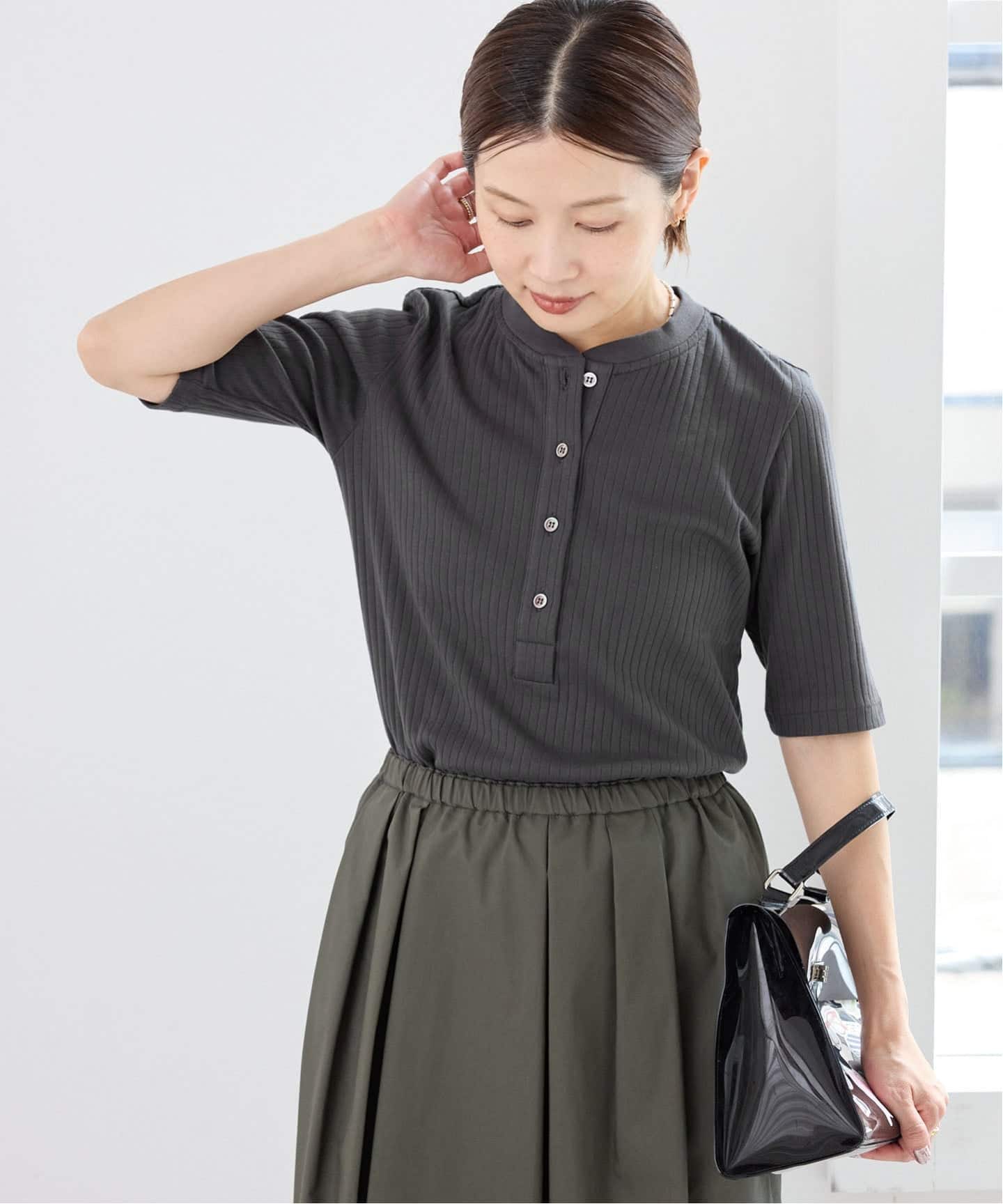 ワイドリブヘンリープルオーバー（Tシャツ／カットソー）｜IENA