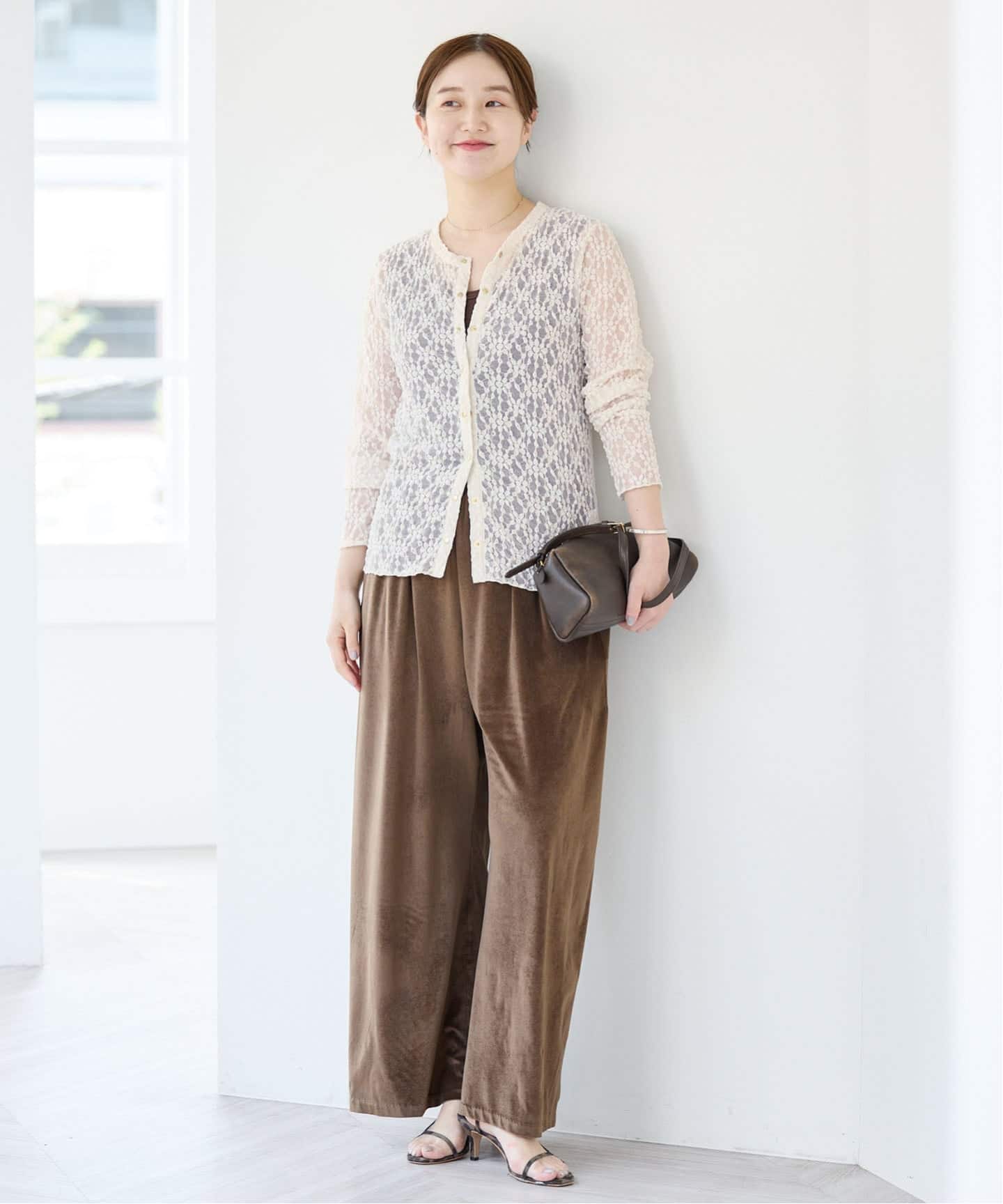 25SS IENA イエナ ドット柄 シースルー カーディガン シアー シアーレースドットボタンカーディガン（カーディガン）｜IENA（イエナ
