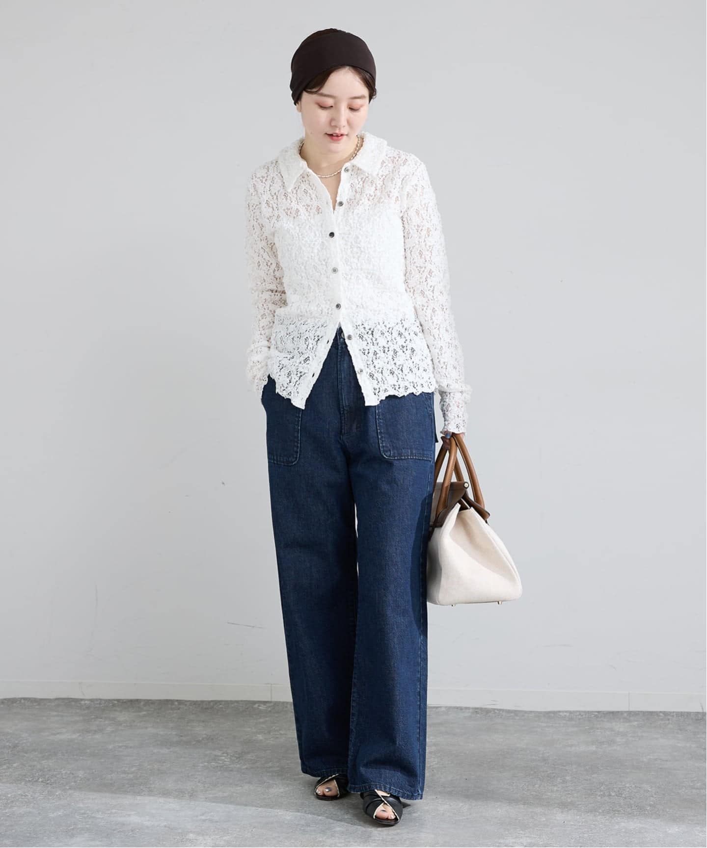Flowerストレッチレース ポロシャツ（Tシャツ／カットソー）｜IENA