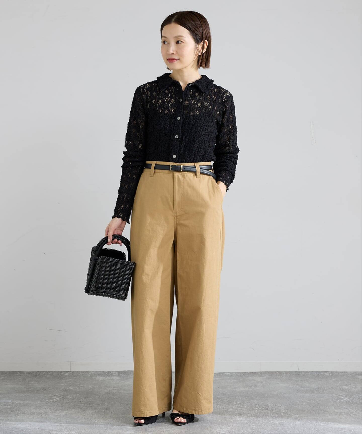 Flowerストレッチレース ポロシャツ（Tシャツ／カットソー）｜IENA
