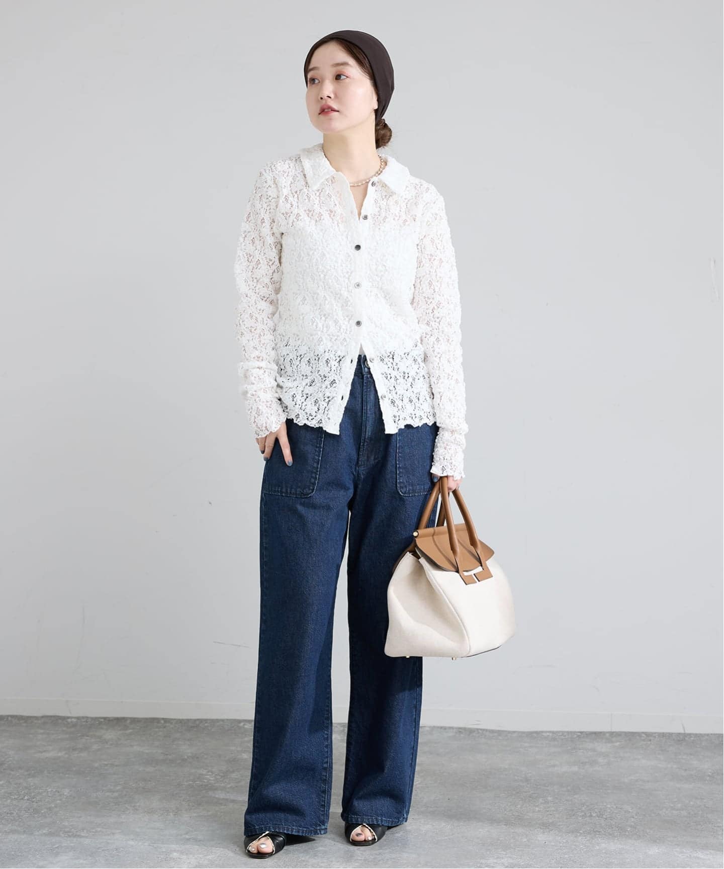 Flowerストレッチレース ポロシャツ（Tシャツ／カットソー）｜IENA