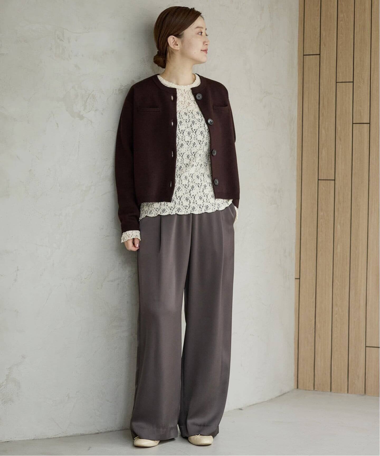 一部カラーWEB限定/追加3予約》Flowerストレッチレースプルオーバー（T