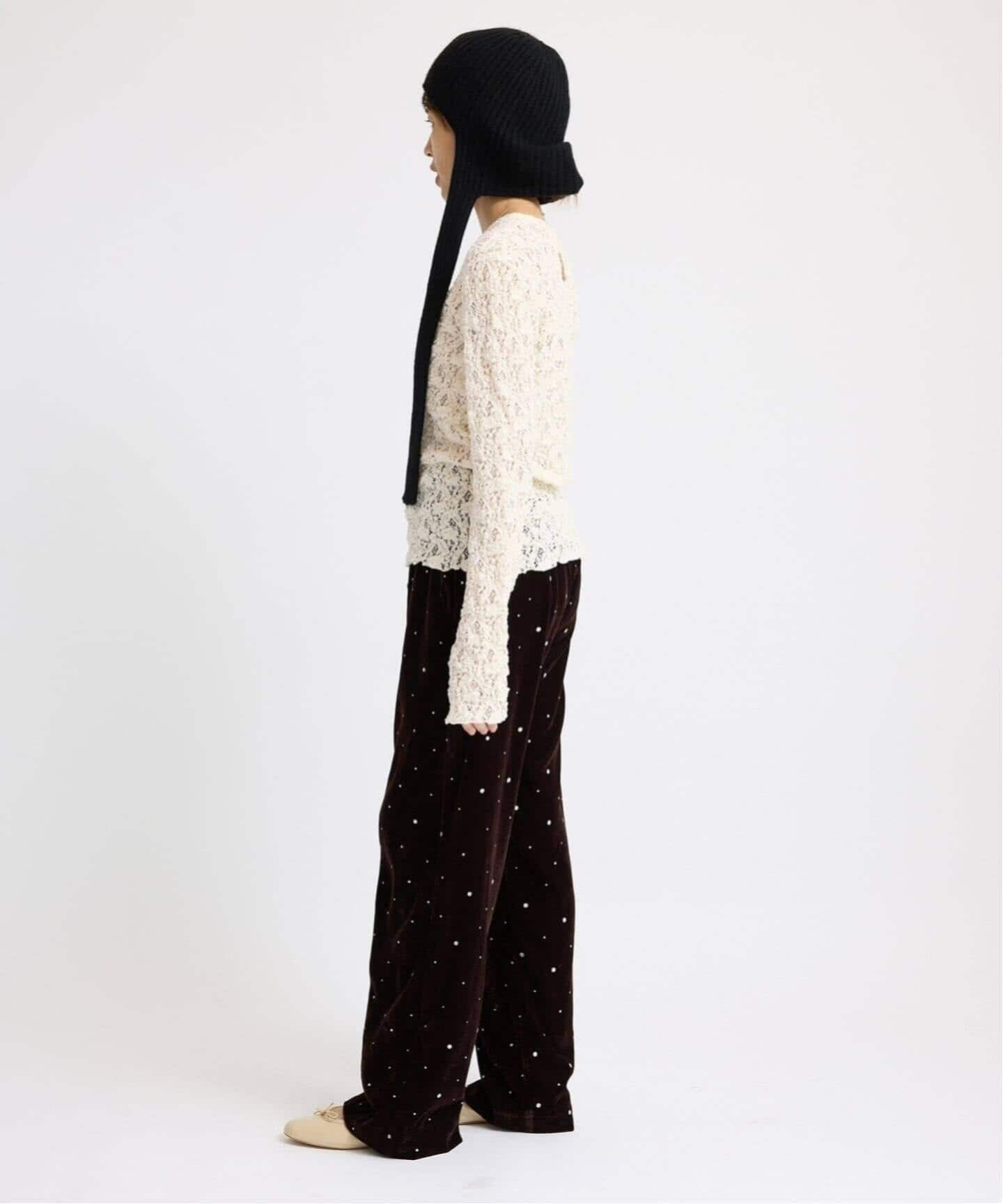 追加3予約》Flowerストレッチレースプルオーバー（Tシャツ／カットソー