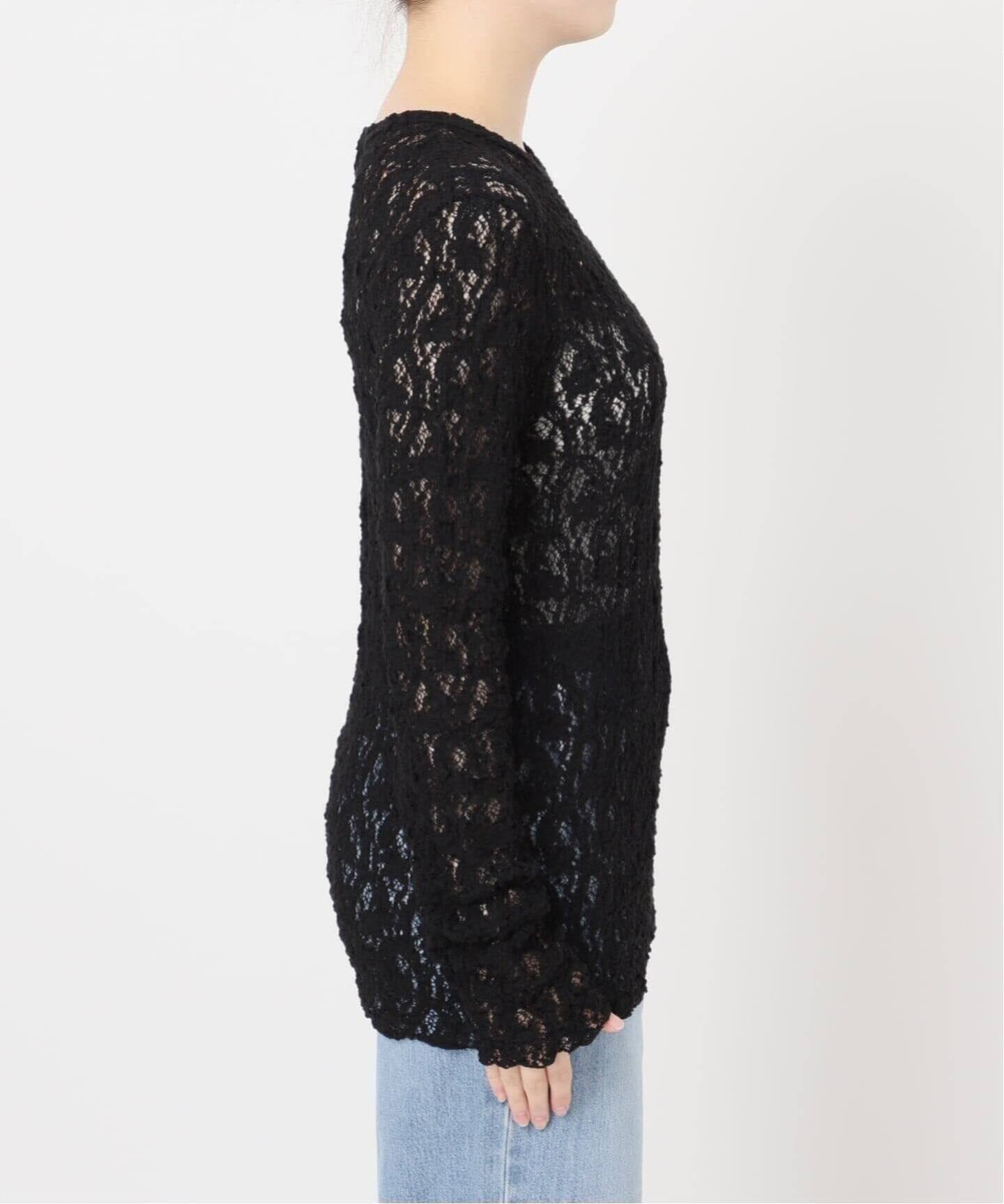 追加3予約》Flowerストレッチレースプルオーバー（Tシャツ／カットソー