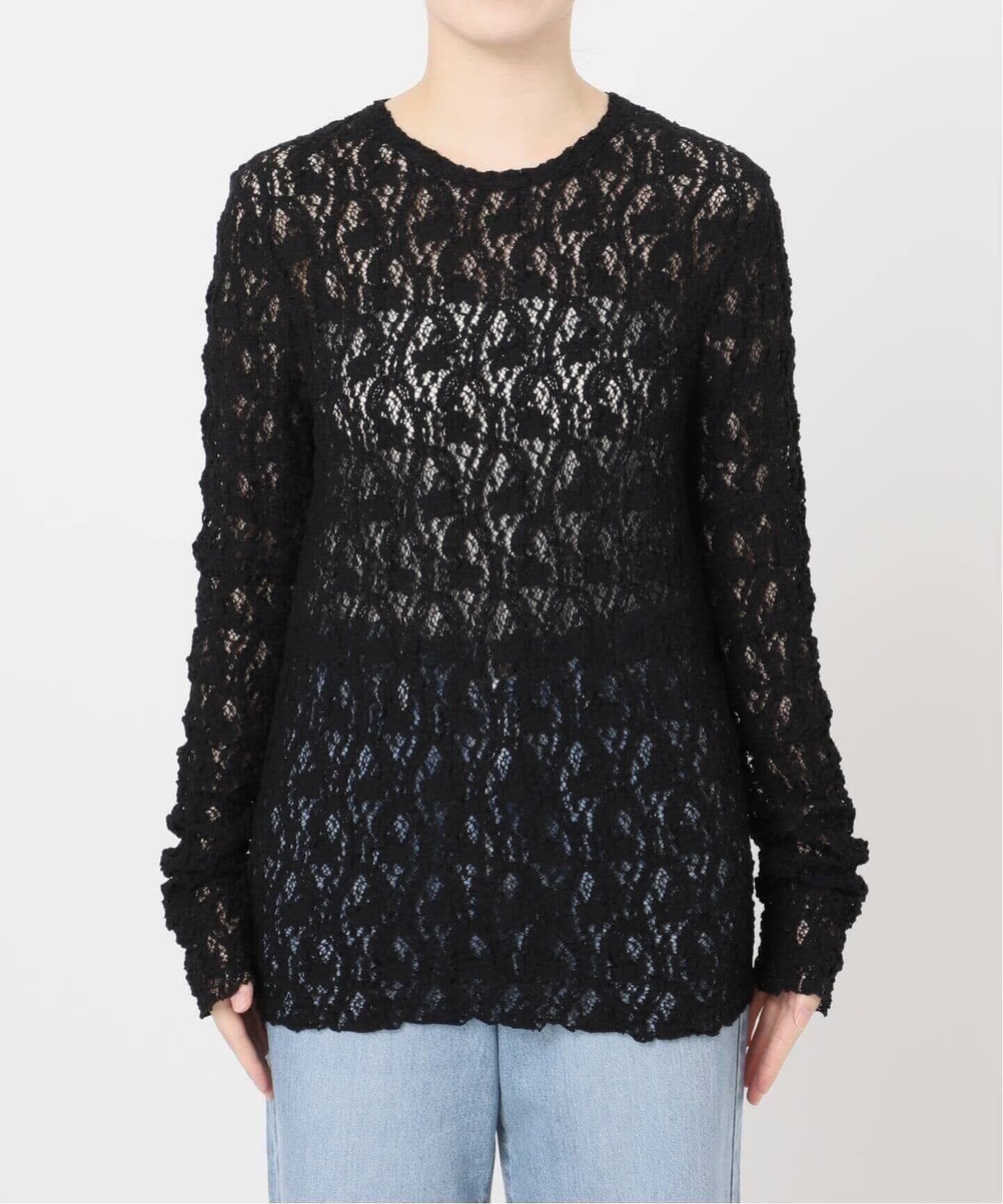 一部カラーWEB限定/追加3予約》Flowerストレッチレースプルオーバー（T