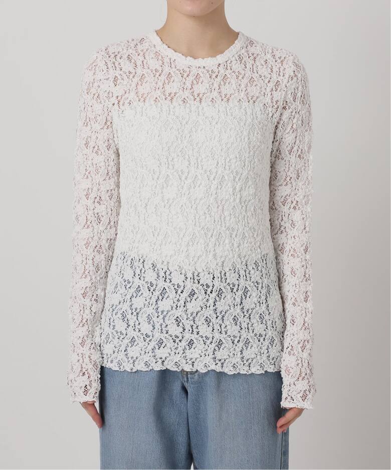 一部カラーWEB限定/追加3》Flowerストレッチレースプルオーバー（T 