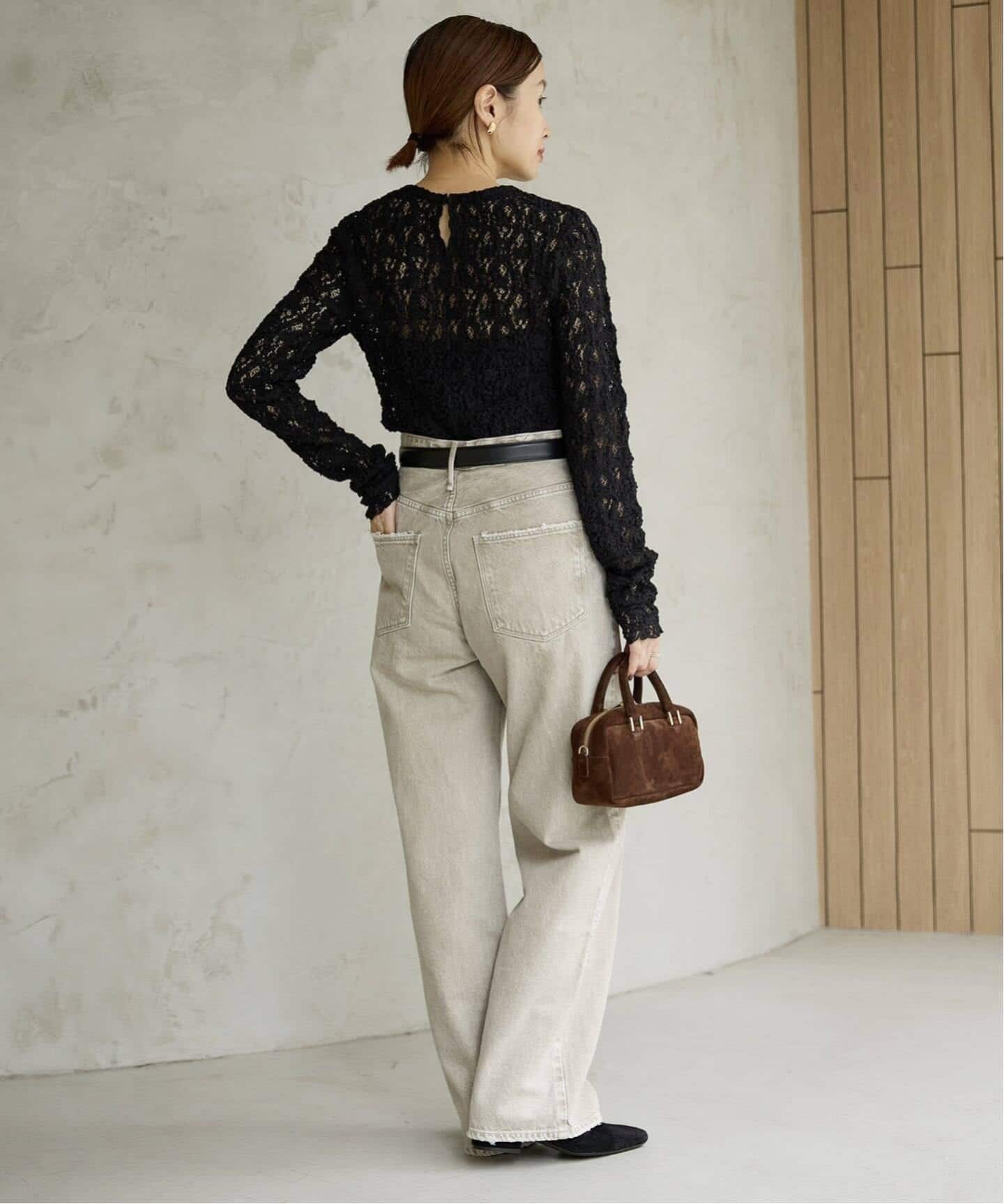 追加4予約》Flowerストレッチレースプルオーバー（Tシャツ／カットソー