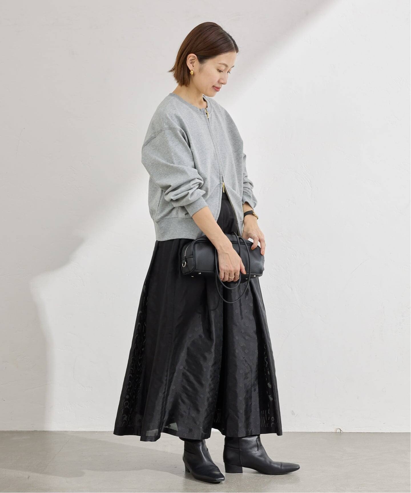 ジップオープン2WAYスウェットプルオーバー（スウェット）｜IENA