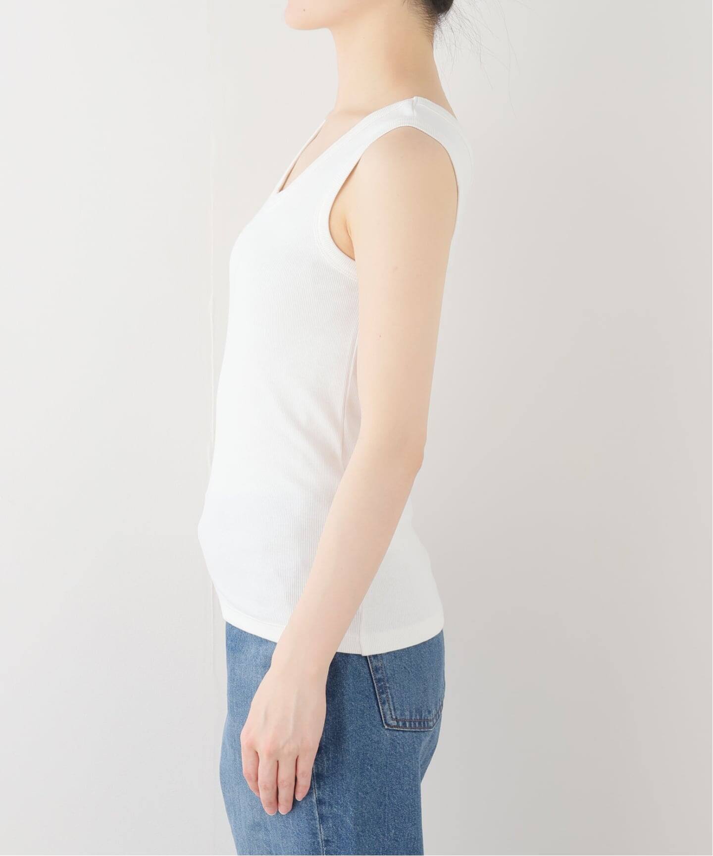 UVカット》テレコストレッチフレンチノースリーブ（Tシャツ