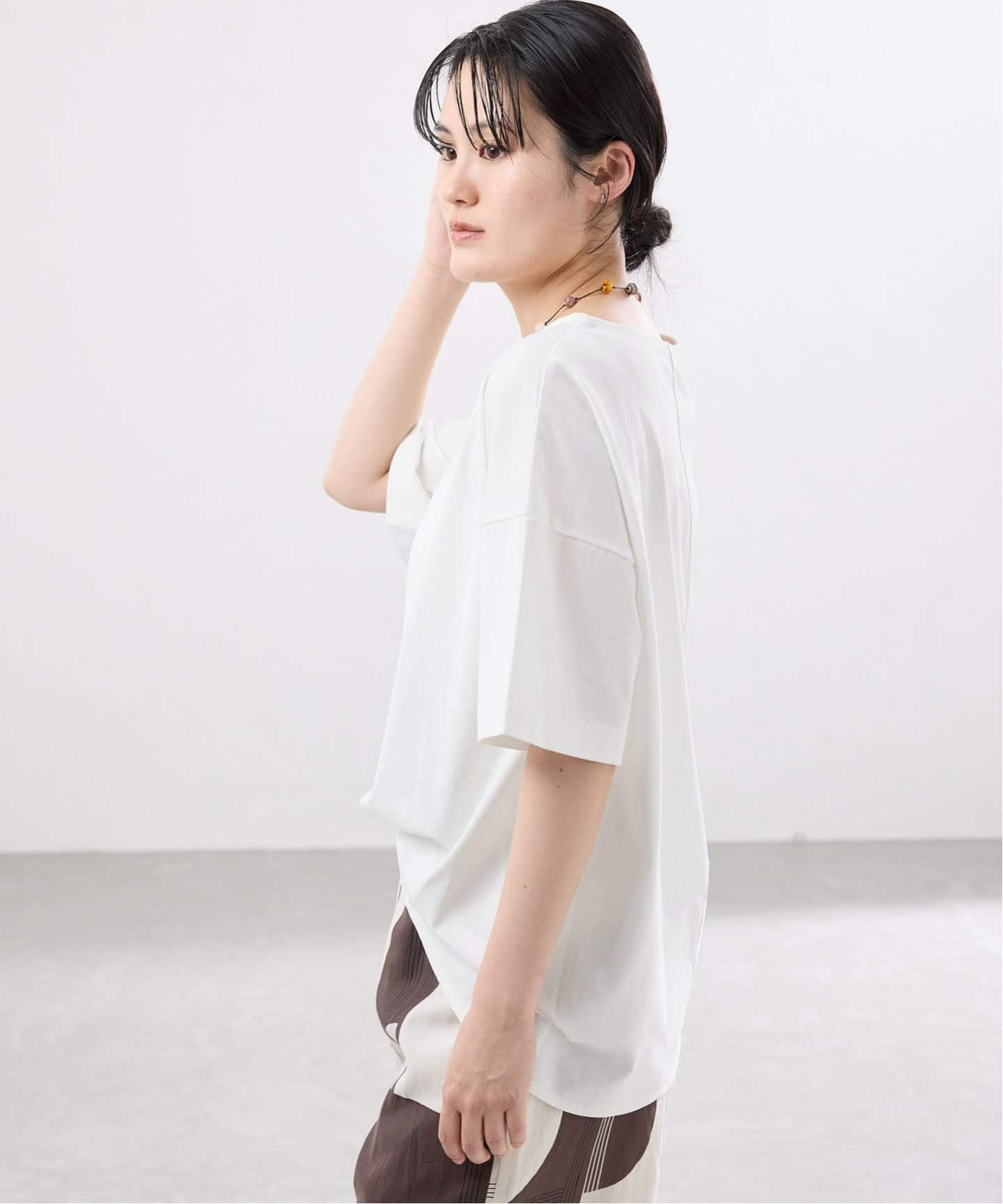 IENA♡ボートネックカットソー ホワイト IENA｜ボートネック オーバーサイズフォルムTシャツ | Rakuten Fashion