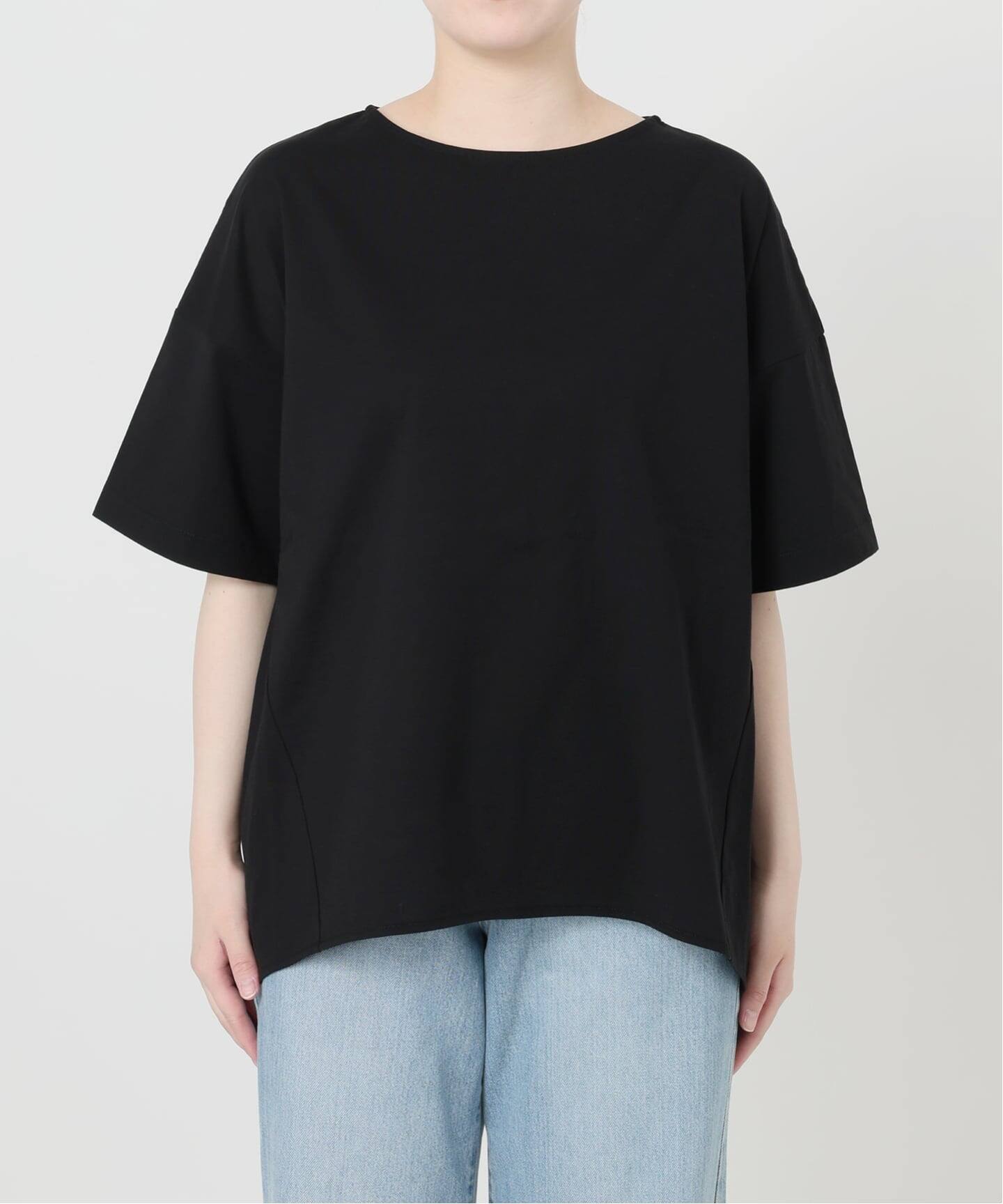 接触冷感》ボートネック オーバーサイズフォルムTシャツ（Tシャツ