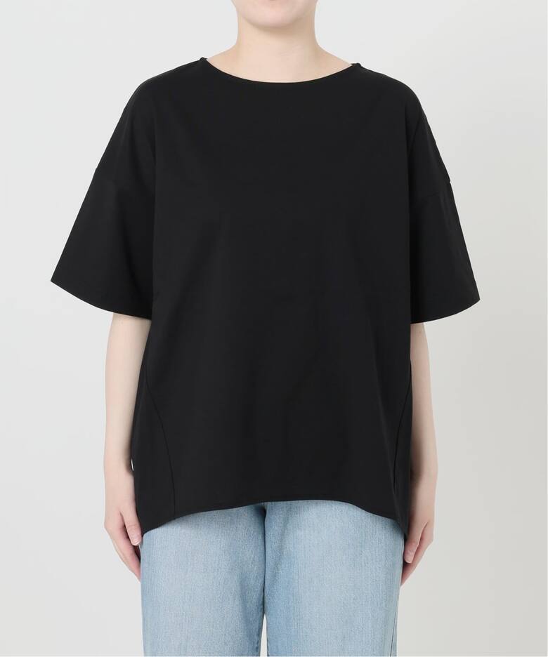 接触冷感》ボートネック オーバーサイズフォルムTシャツ（Tシャツ 