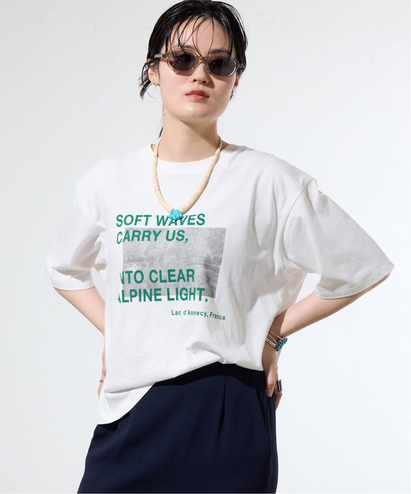 コットンフォトプリント ロゴTシャツ（Tシャツ／カットソー）｜IENA