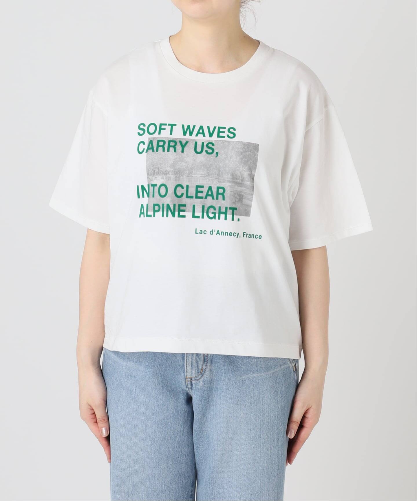 IENA■ロゴプリントTシャツ■ IENA（イエナ） tシャツ コットンフォトプリント ロゴTシャツ