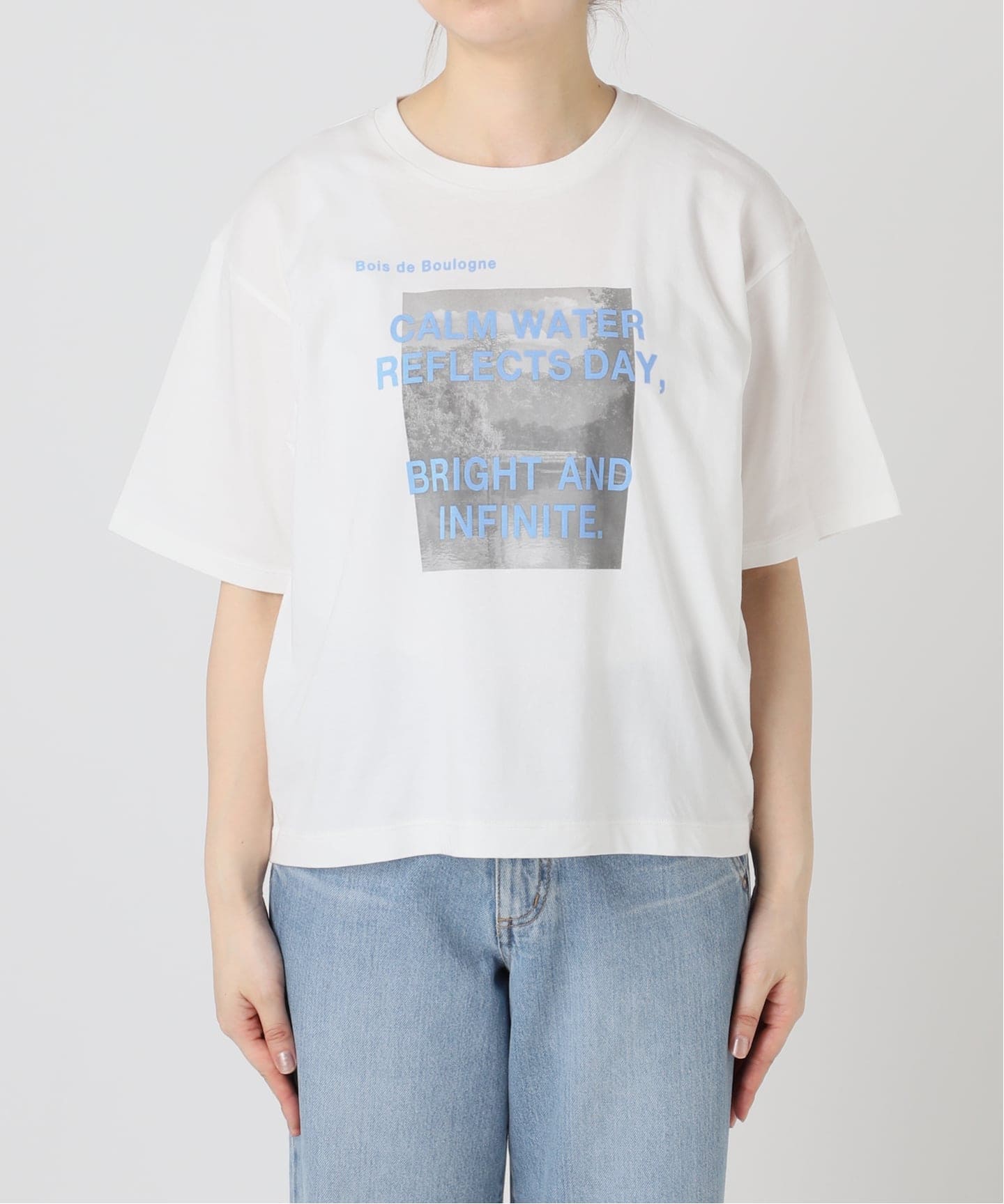 IENA□ロゴプリントTシャツ コットンフォトプリント ロゴTシャツ（Tシャツ／カットソー）｜IENA