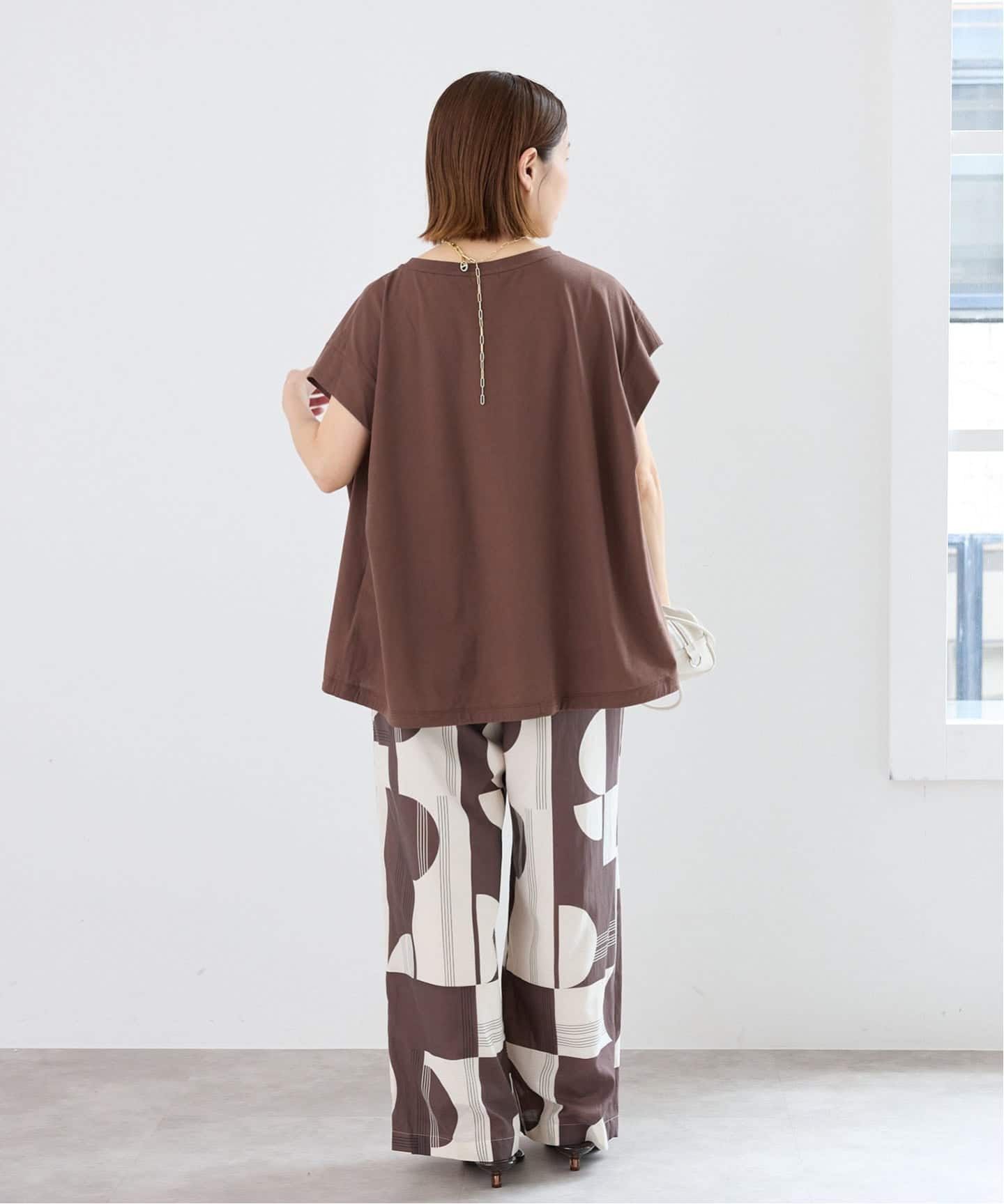 接触冷感》フレンチタックスリーブ ドロストTシャツ（Tシャツ