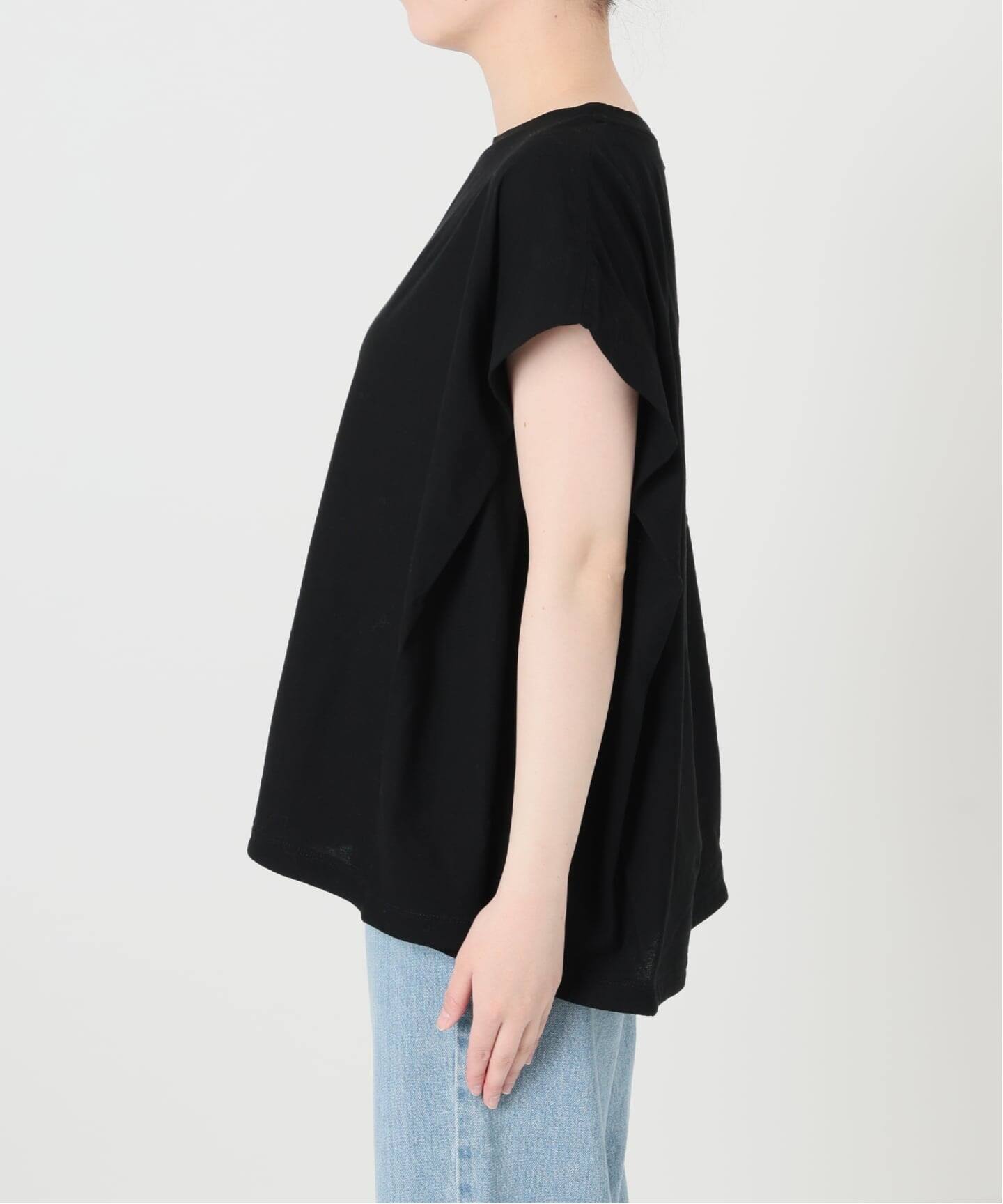 接触冷感》フレンチタックスリーブ ドロストTシャツ（Tシャツ