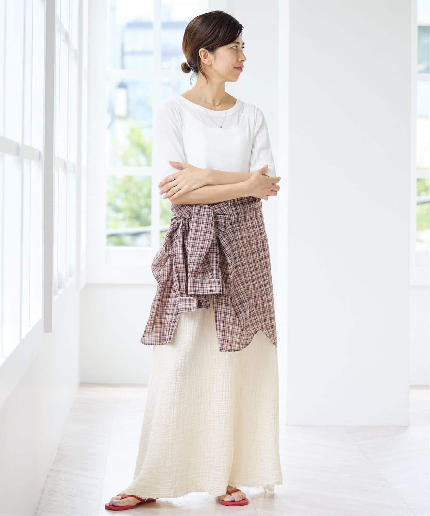 IENA イエナ クルーネックシアーリブブラウス 26ss 現行品 シアーリブ 2セット Tシャツ（Tシャツ／カットソー）｜IENA（イエナ