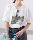 《WEB限定/追加》コットンフォトプリント ロゴTシャツ グレーA サムネイル