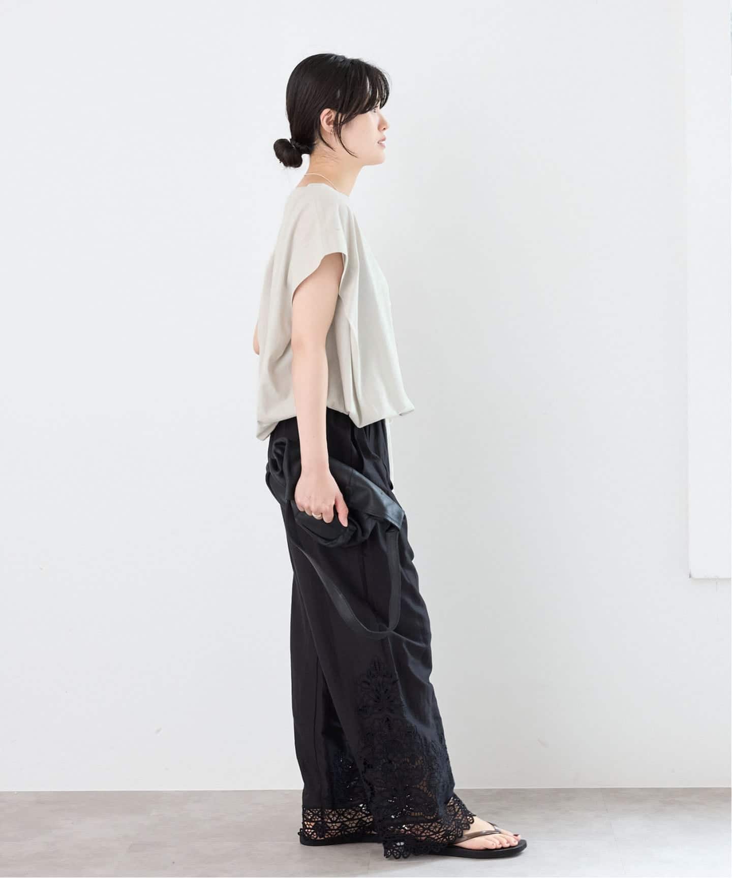 追加2/接触冷感》フレンチタックスリーブ ドロストTシャツ（Tシャツ