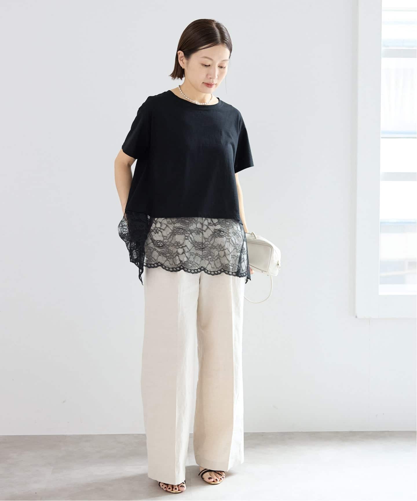 IENA レースT✨ IENA（イエナ） tシャツ 「一部カラーWEB限定/追加4」Flowerストレッチ