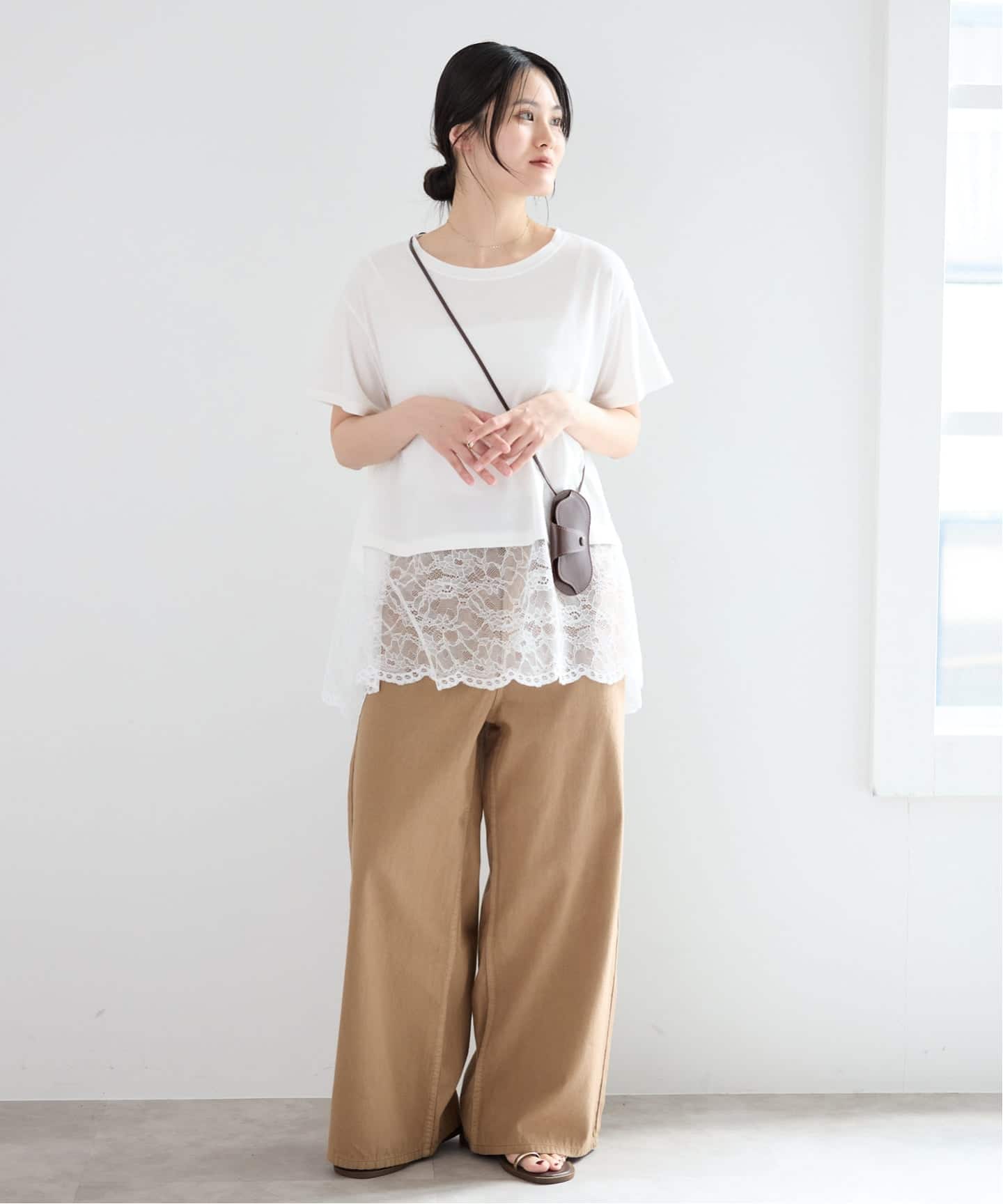 レースコンビTシャツ（Tシャツ／カットソー）｜IENA（イエナ）の通販