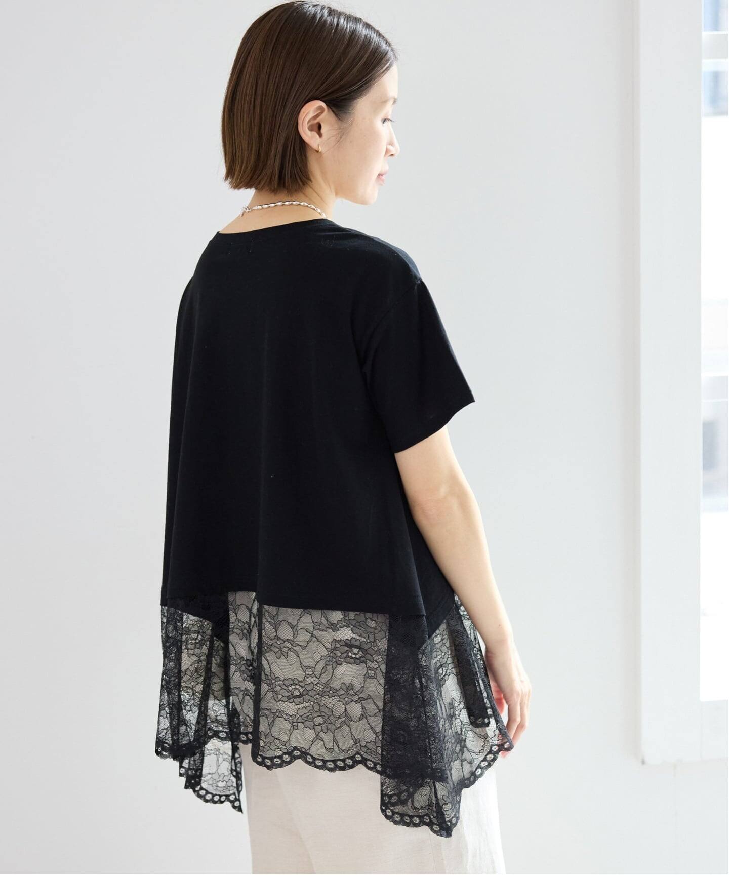 レースコンビTシャツ（Tシャツ／カットソー）｜IENA（イエナ）の通販