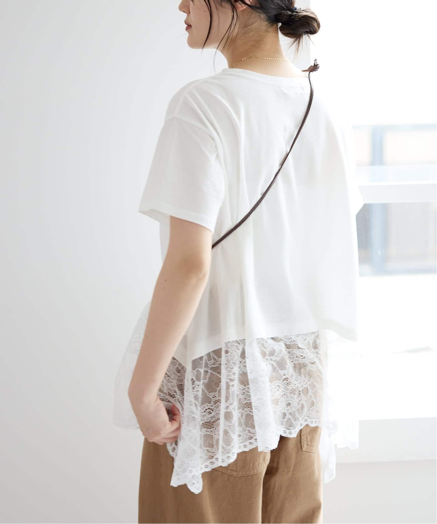 レースコンビTシャツ（Tシャツ／カットソー）｜IENA（イエナ）の通販