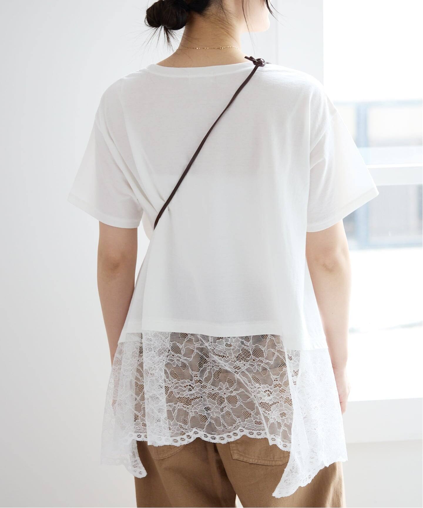 レースコンビTシャツ（Tシャツ／カットソー）｜IENA（イエナ）の通販