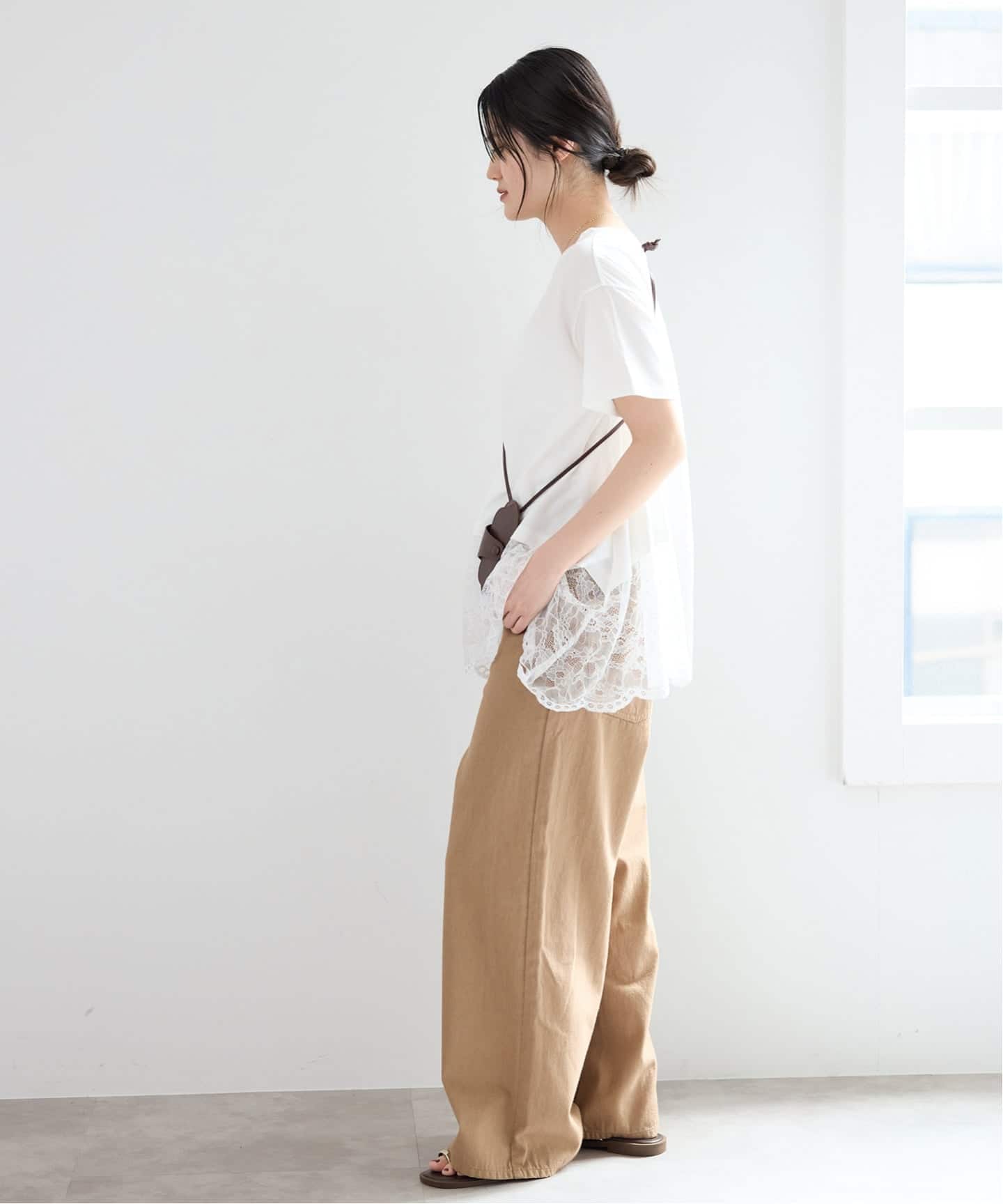 レースコンビTシャツ（Tシャツ／カットソー）｜IENA（イエナ）の通販
