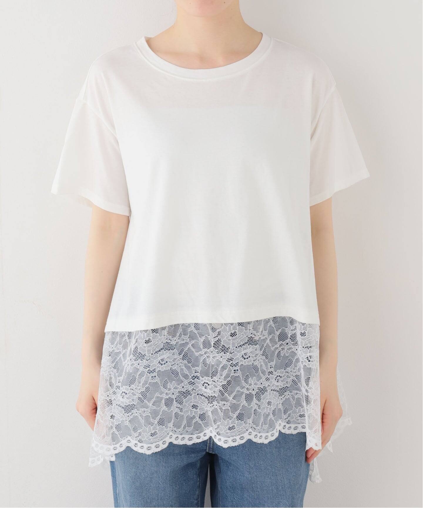 レースコンビTシャツ（Tシャツ／カットソー）｜IENA（イエナ）の通販