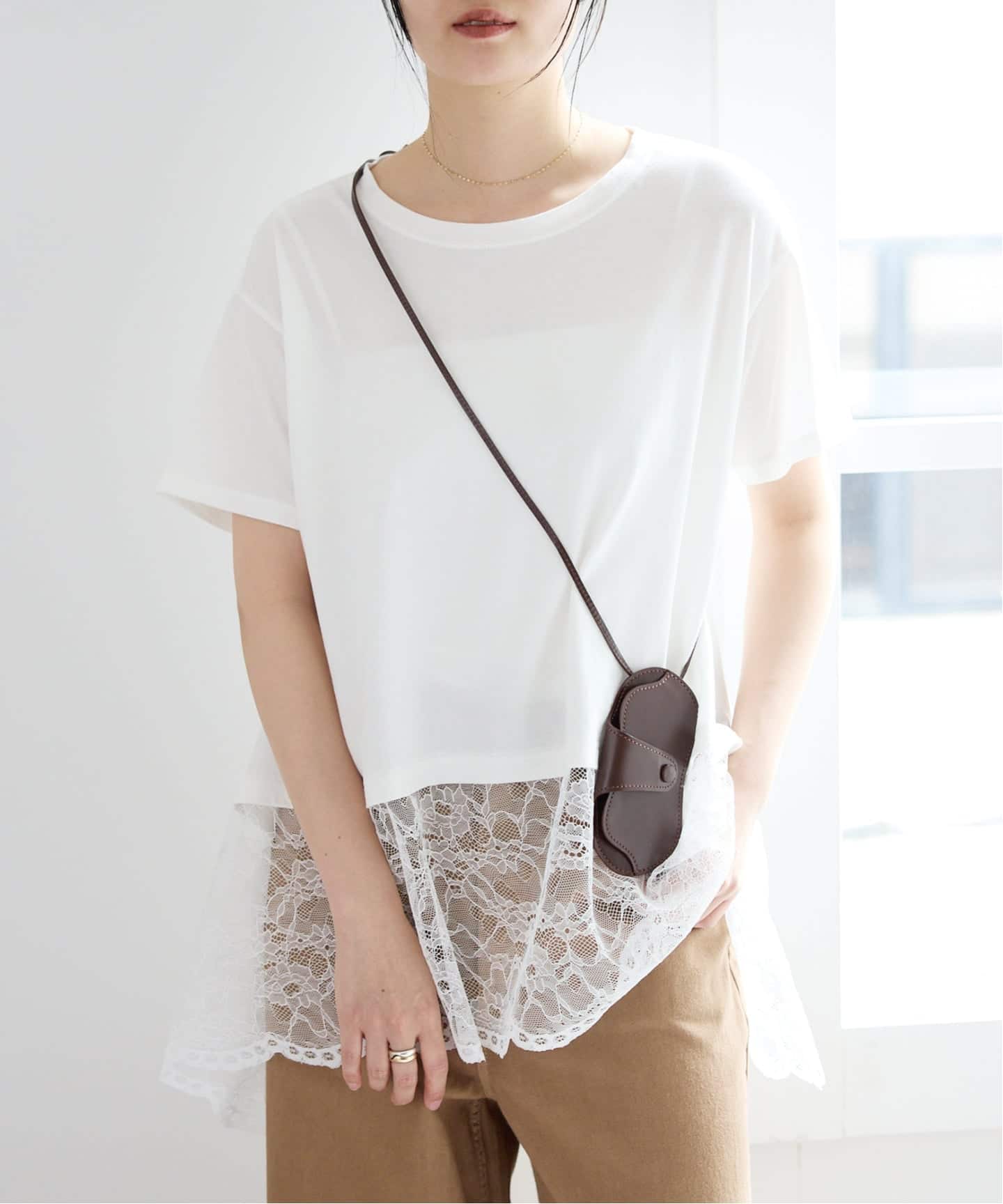 レースコンビTシャツ（Tシャツ／カットソー）｜IENA（イエナ）の通販