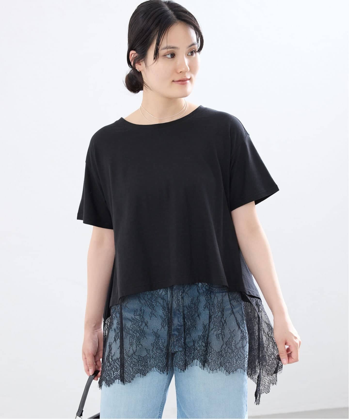レースドッキングTシャツ（Tシャツ／カットソー）｜IENA（イエナ）の