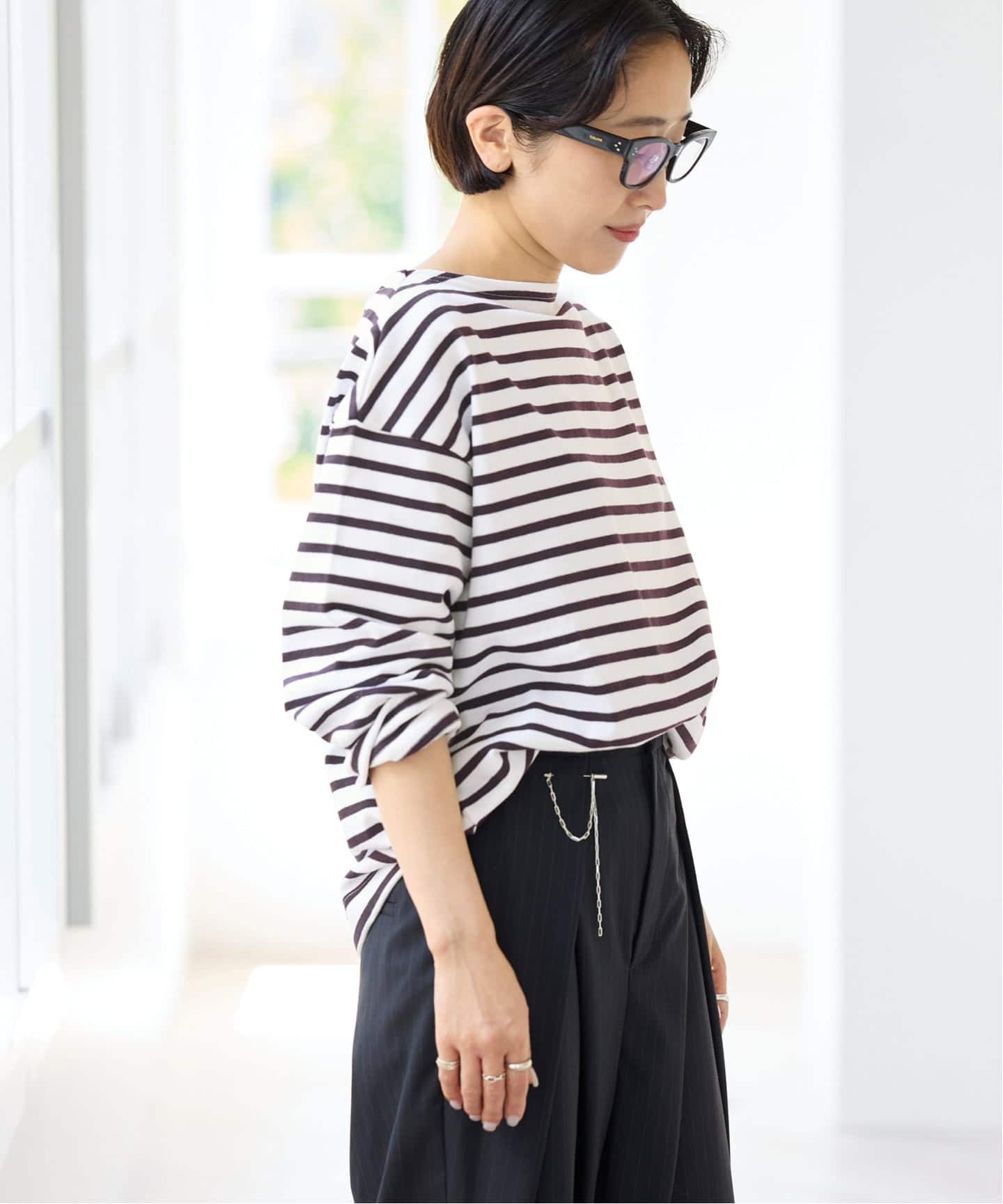イエナ SAINT JAMES OUESSANT LOOSE カットソー T1 予約》SAINT JAMES/セントジェームス 別注 OUESSANT LOOSE カットソー