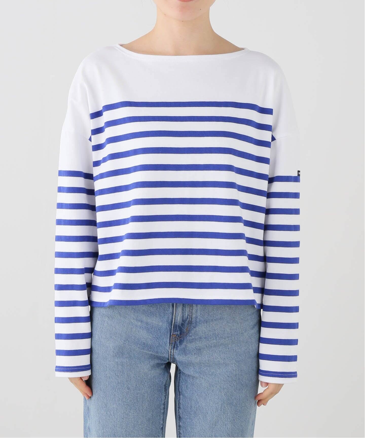 新品未使用 セントジェームス T4 ブルー IENA SAINT JAMES/セントジェームス NAVAL SHORT カットソー（Tシャツ