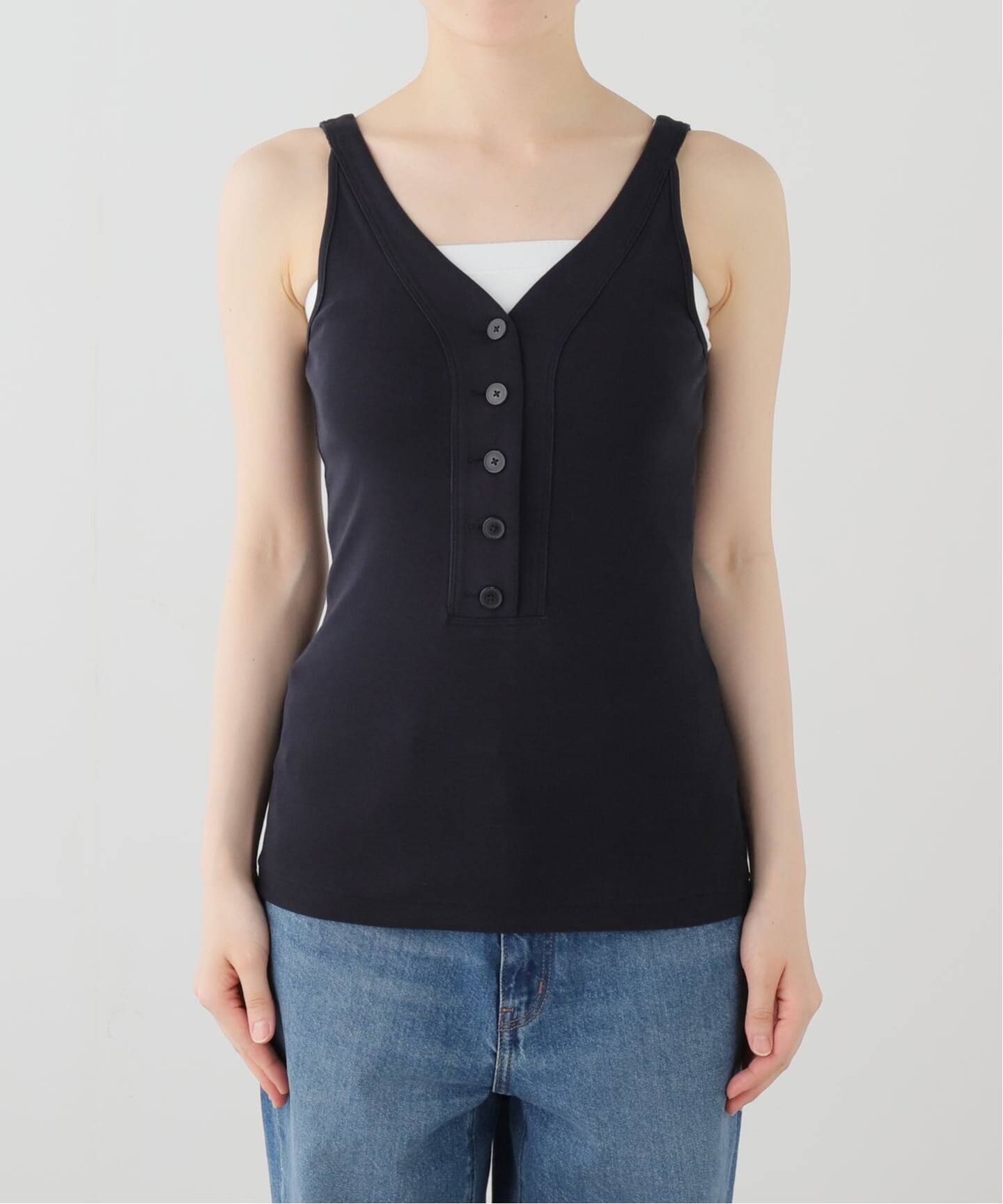 オーラリー　ソフトリブタンクトップ AURALEE】 ORGANIC SOFT RIB TANK TOP / COTTON SILK STRETCH DOUBLE