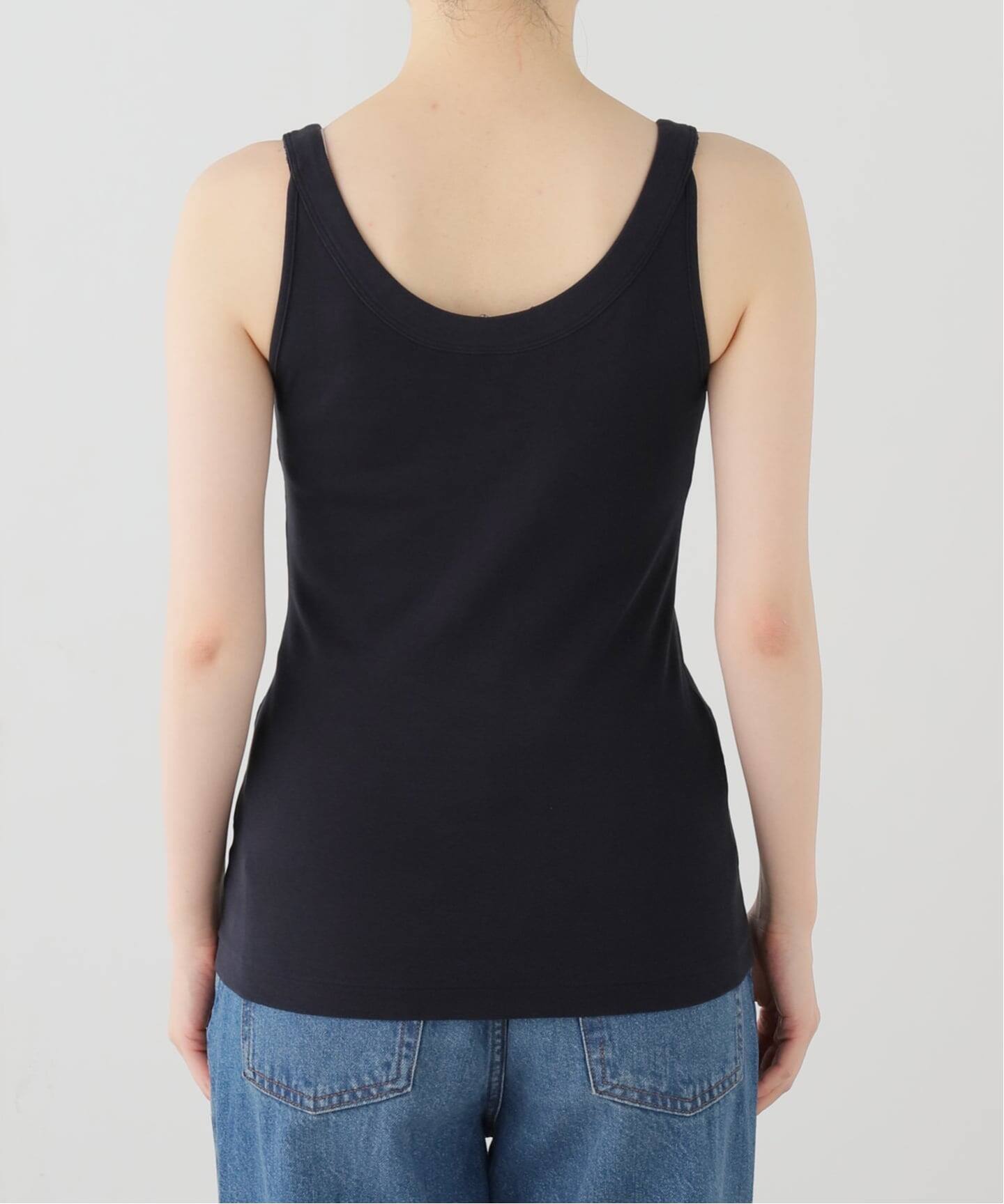 オーラリー　ソフトリブタンクトップ AURALEE】 ORGANIC SOFT RIB TANK TOP / COTTON SILK STRETCH DOUBLE