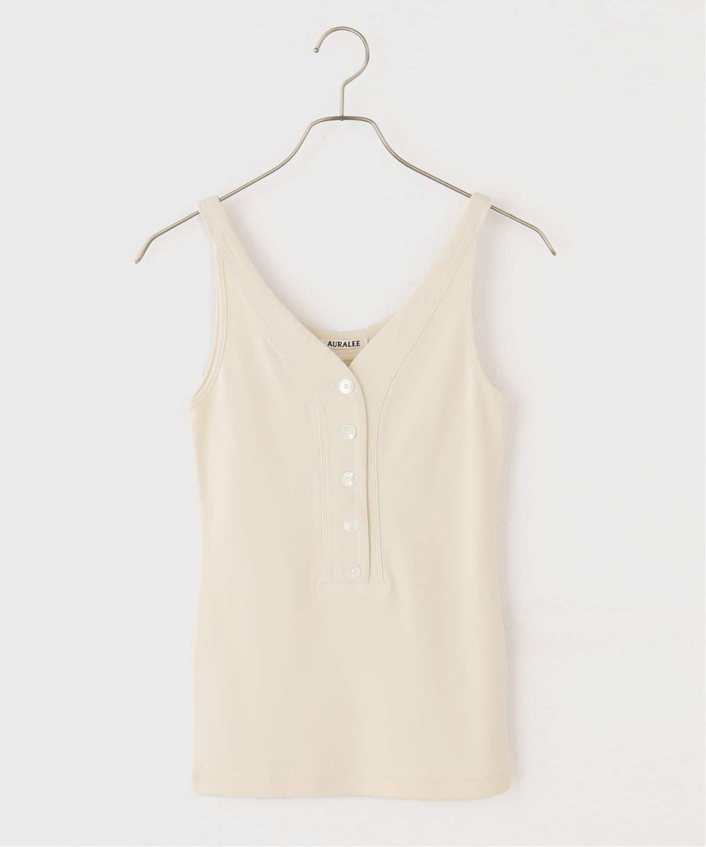 AURALEE シアー タンクトップ ベージュ オーラリー AURALEE シアーカットソー タンクトップ トップス インナー