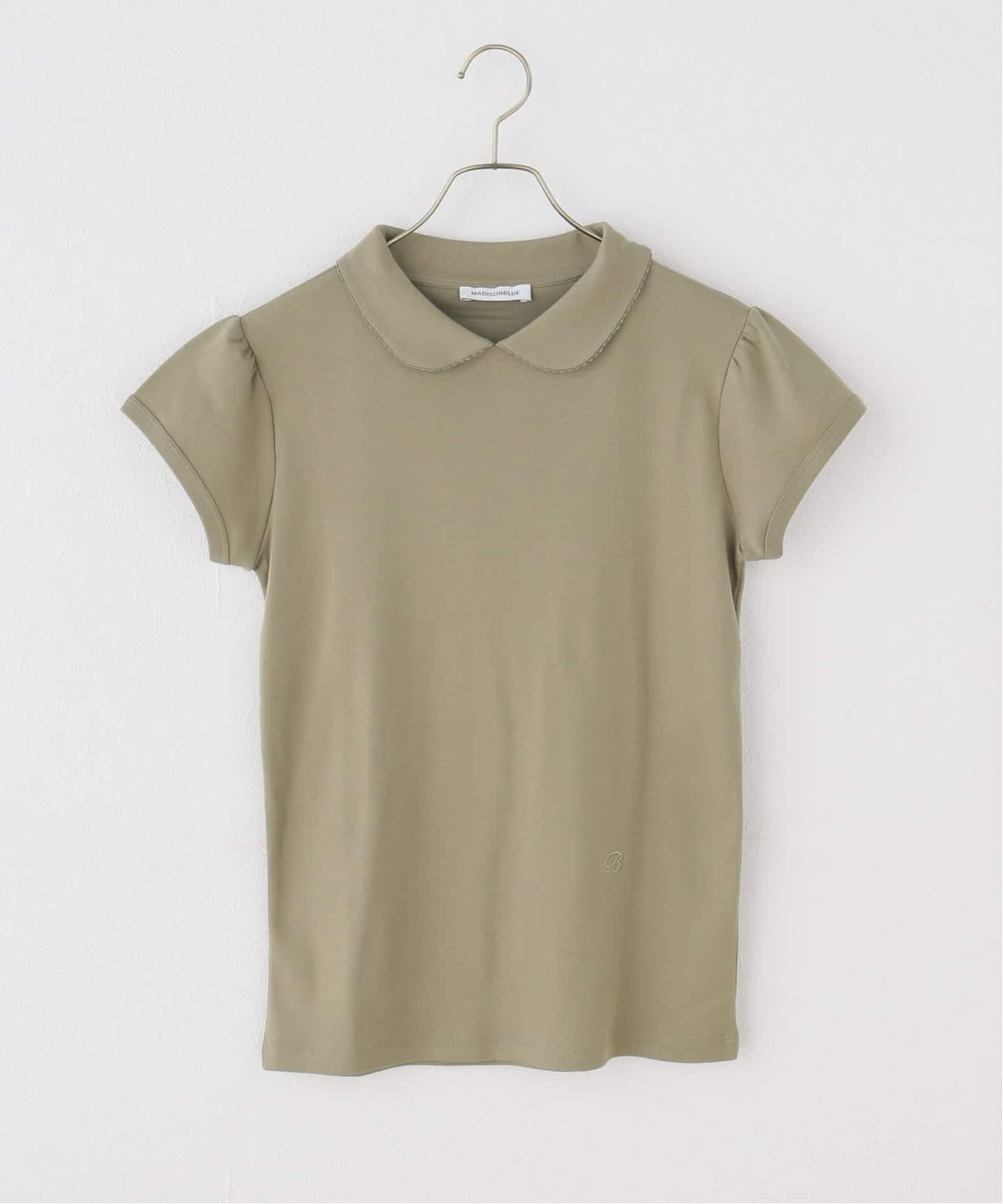 MADISONBLUE/マディソンブルー ROUND COLLAR TRIM BOAT NECK Tシャツ