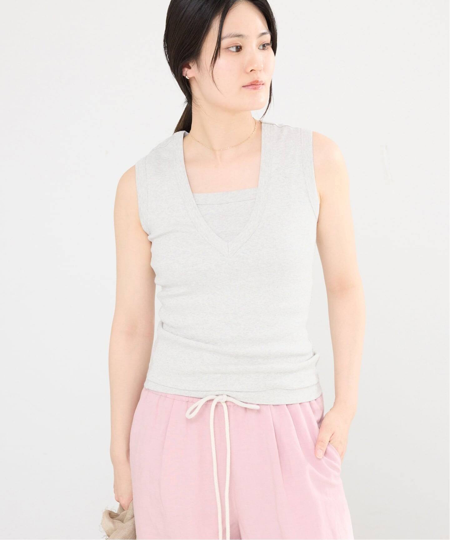 FLORE FLORE(フローレフローレ)人気 タンクトップ S FLORE FLORE/フローレフローレ HILLIE CROP タンクトップ（タンク