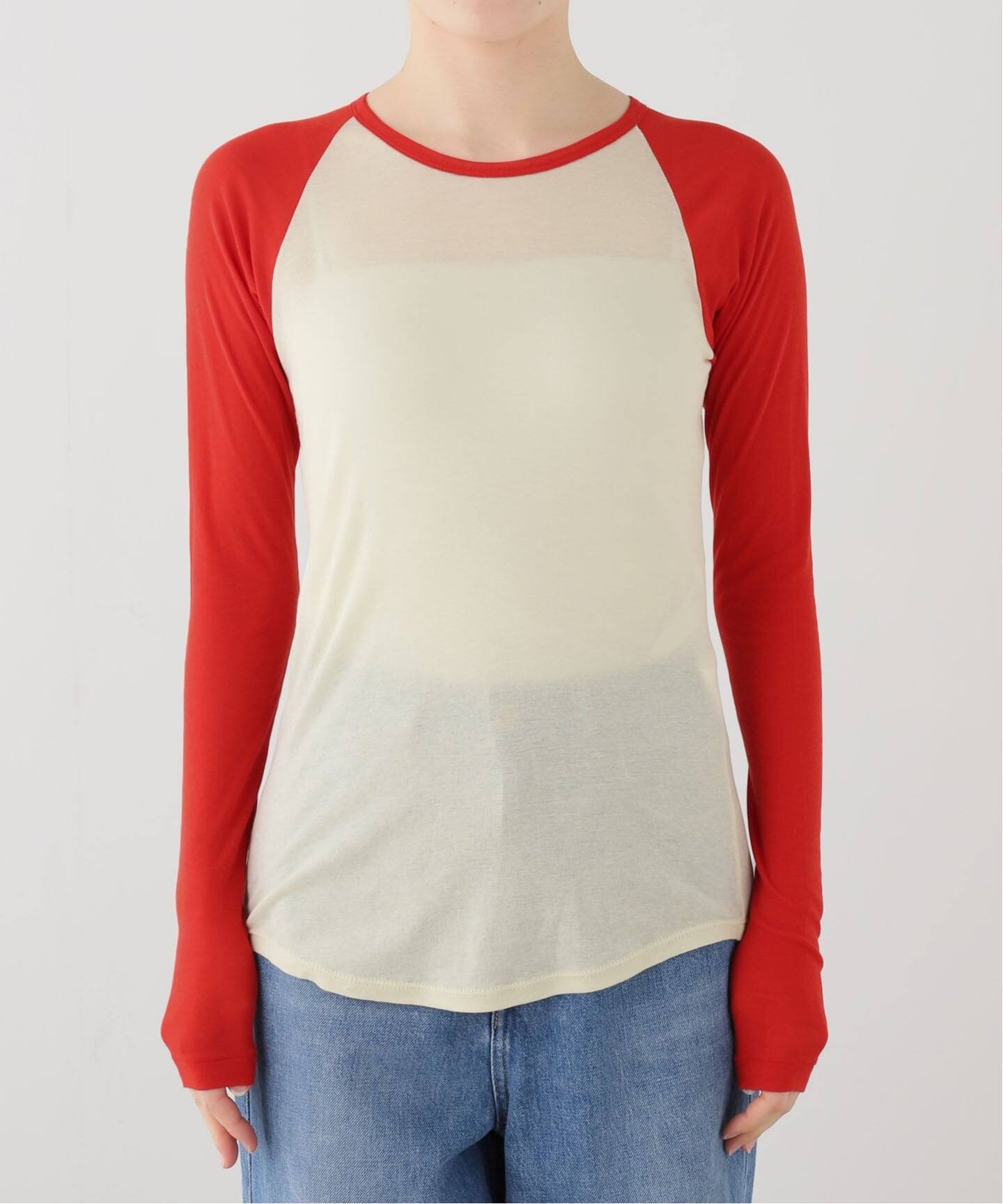 AURALEE/オーラリー super sheer raglan p/o カットソー A26SP06HF(T AURALEE/オーラリー super sheer raglan p/o カットソー A26SP06HF(T