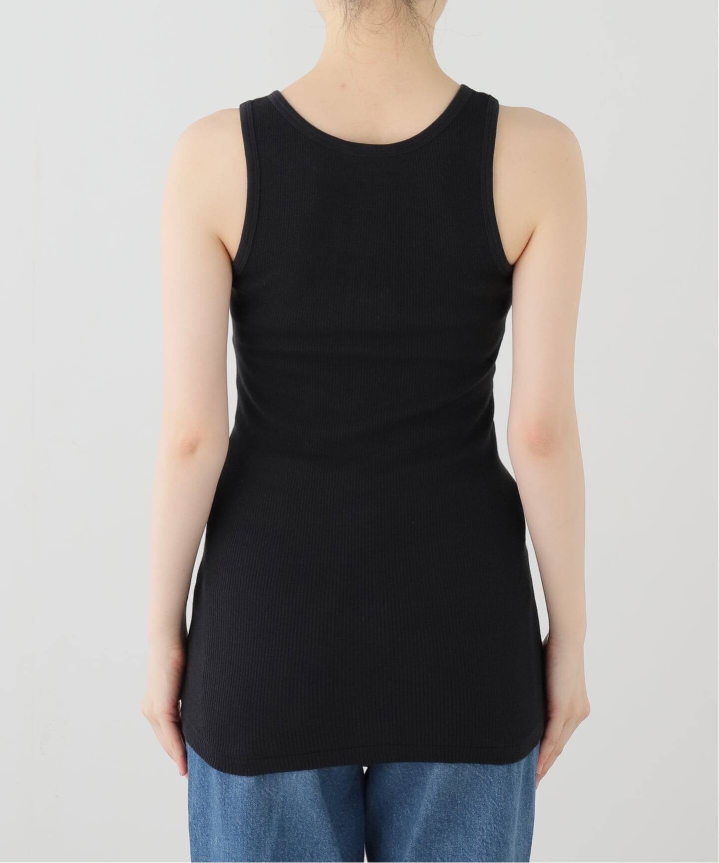 Auralee オーガニックソフトリブタンクトップ　黒　サイズ1 ORGANIC SOFT RIB TANK TOP - BLACK (A25ST05OT) | セレクトショップ