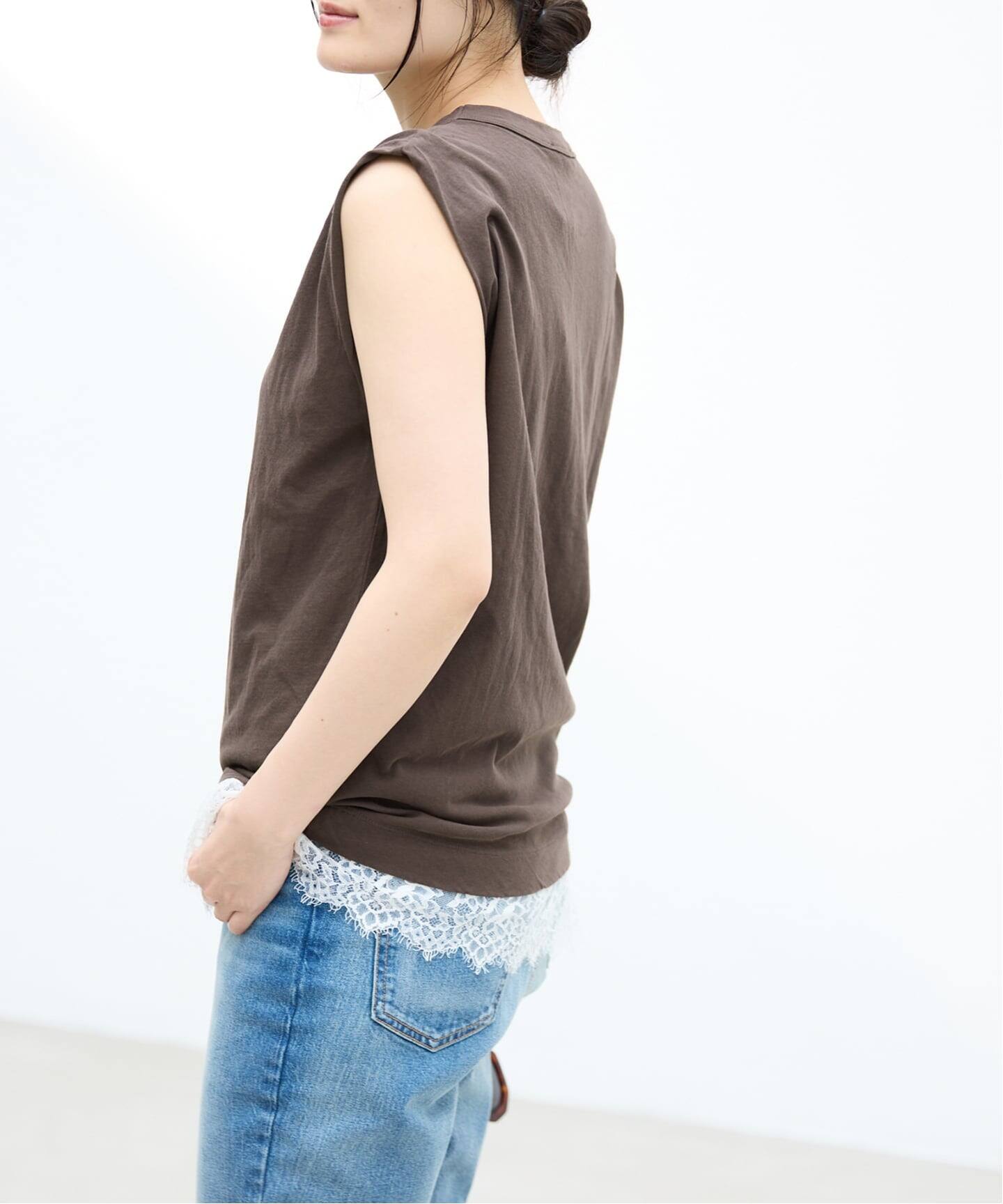ATON/エイトン FRESCA SINGLEJERSEY NS ノースリーブ（Tシャツ
