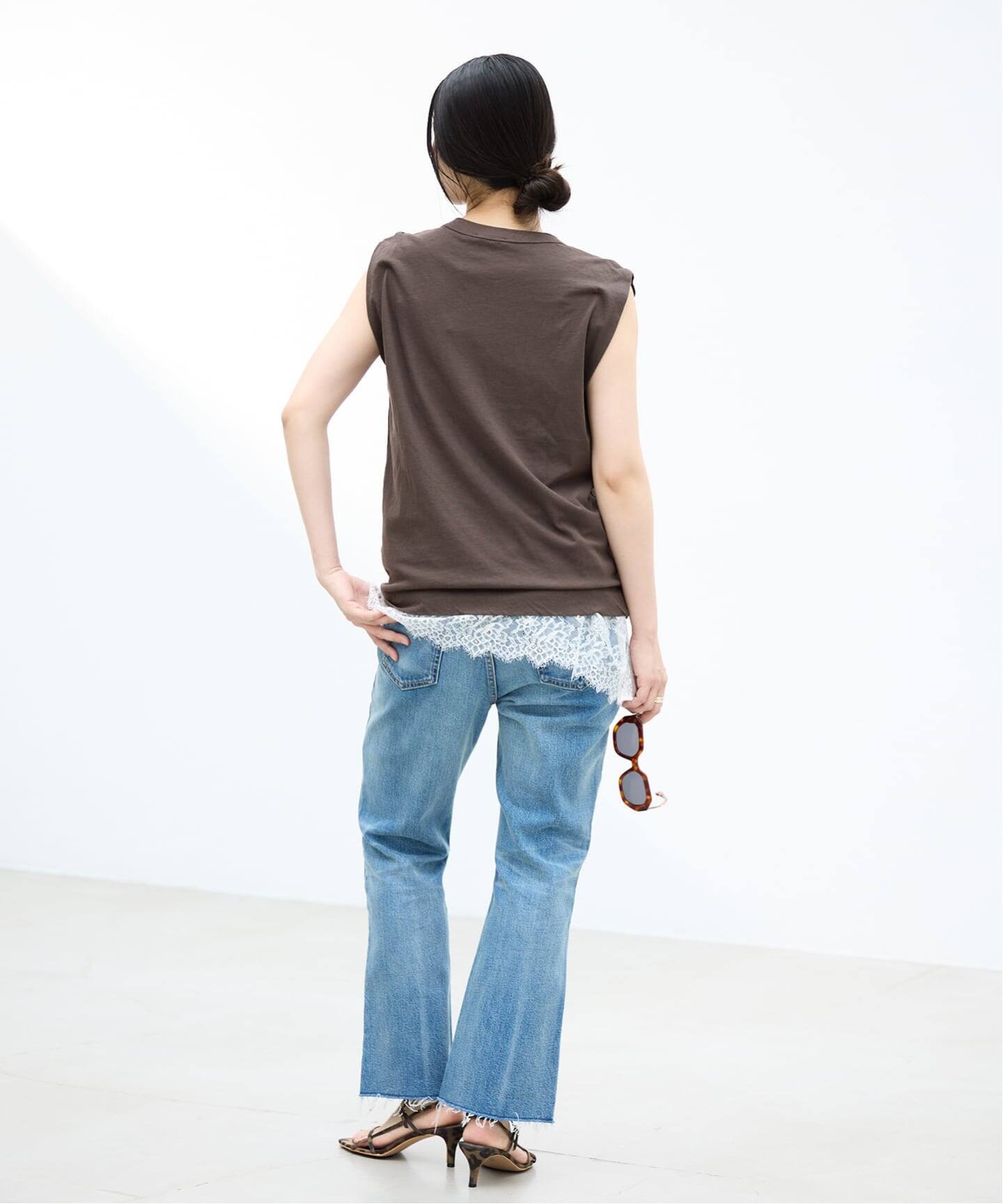【新品未使用】ATON FRESCA ノースリーブ ネイビー エイトン ATON（エイトン） tシャツ 「ATON/エイトン」FRESCA SINGLE JERSEY