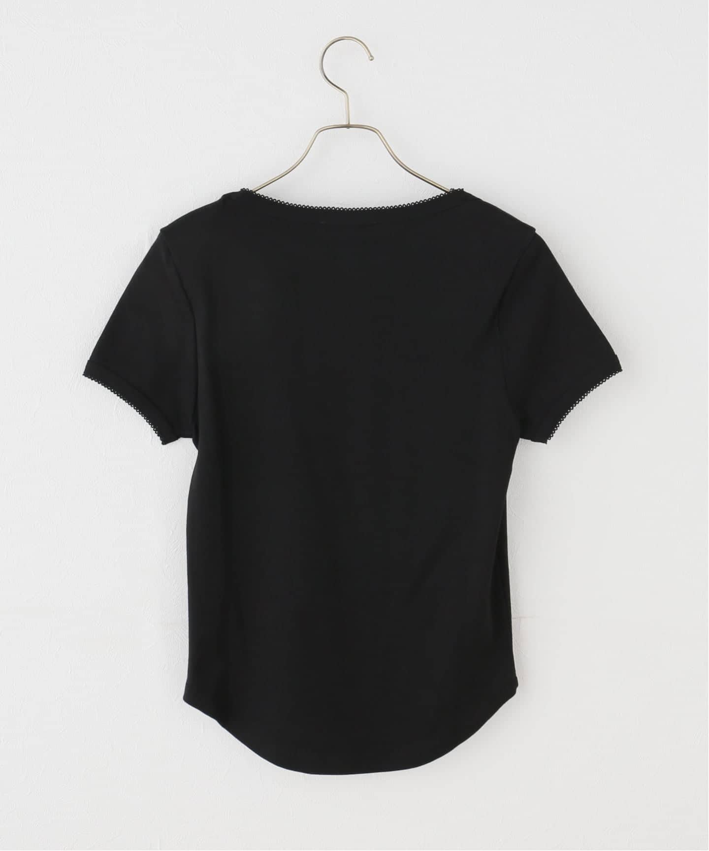 MADISONBLUE/マディソンブルー EMBROIDERED TRIM BOAT TEE Tシャツ