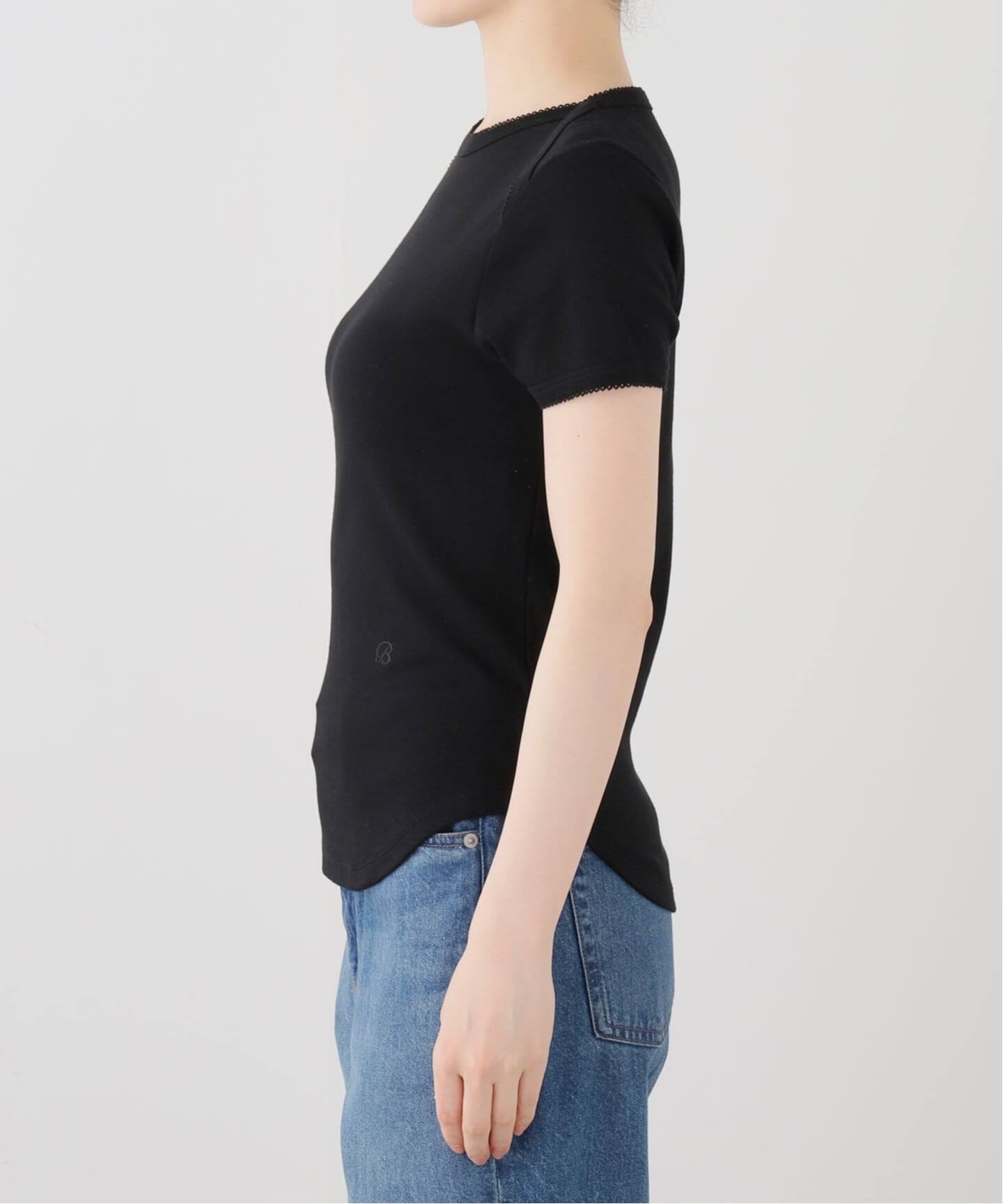 MADISONBLUE/マディソンブルー EMBROIDERED TRIM BOAT TEE Tシャツ