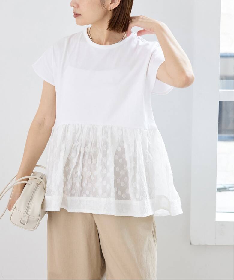 TORRAZZO DONNA/トラッゾドンナ ドットTシャツ（Tシャツ／カットソー 